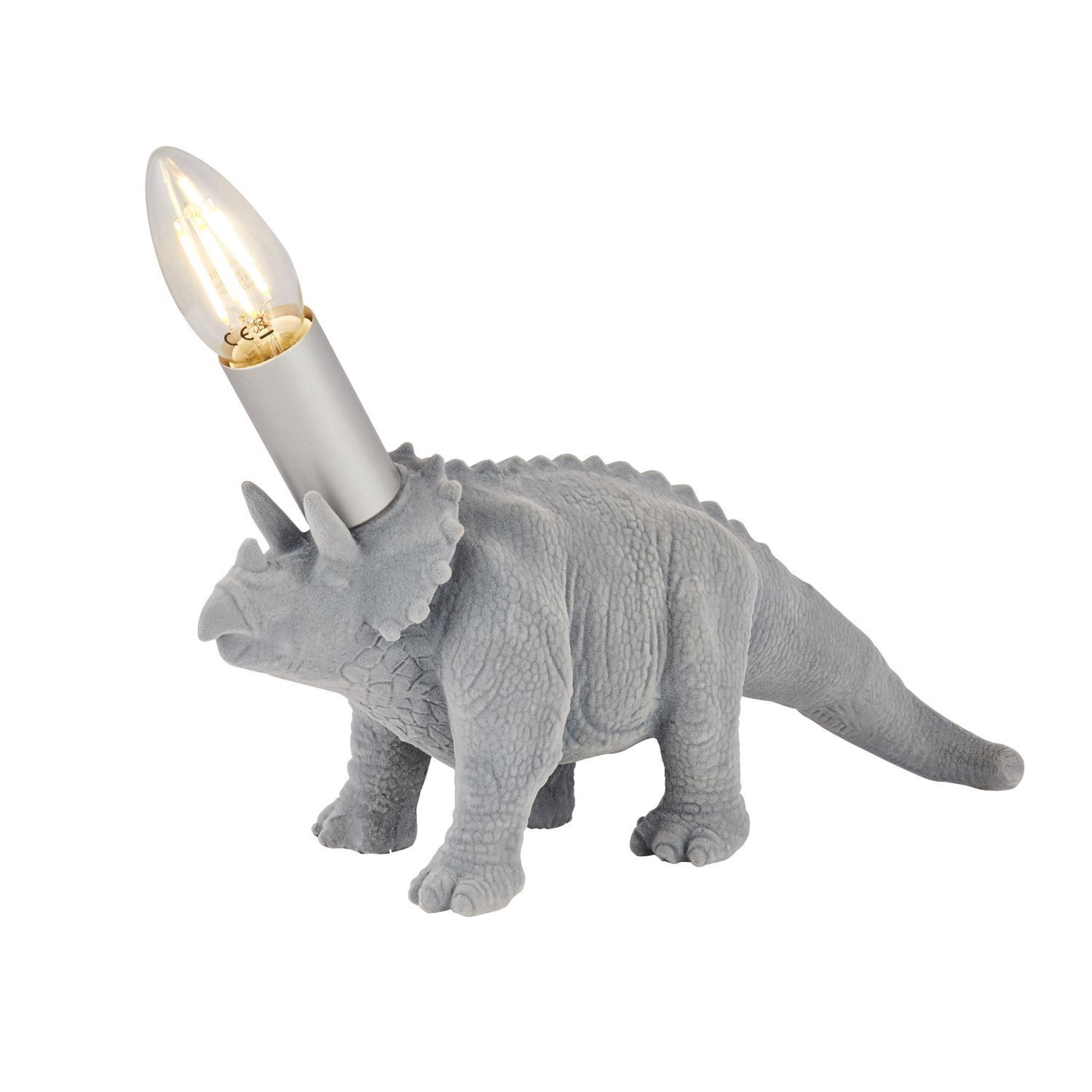 Lampe de chambre d'enfant Table H : 17 cm Gris E14 Dinosaure