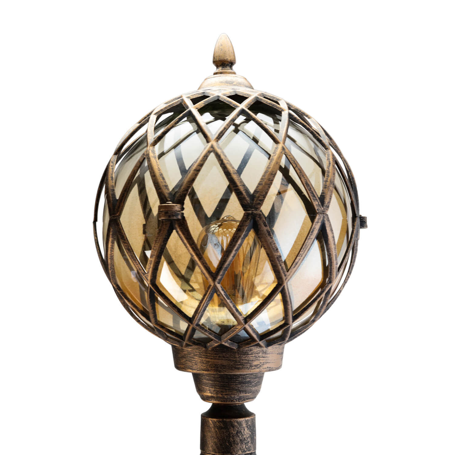 Retro Wegeleuchte Außen in Schwarz Kupfer KAIRO Lampe