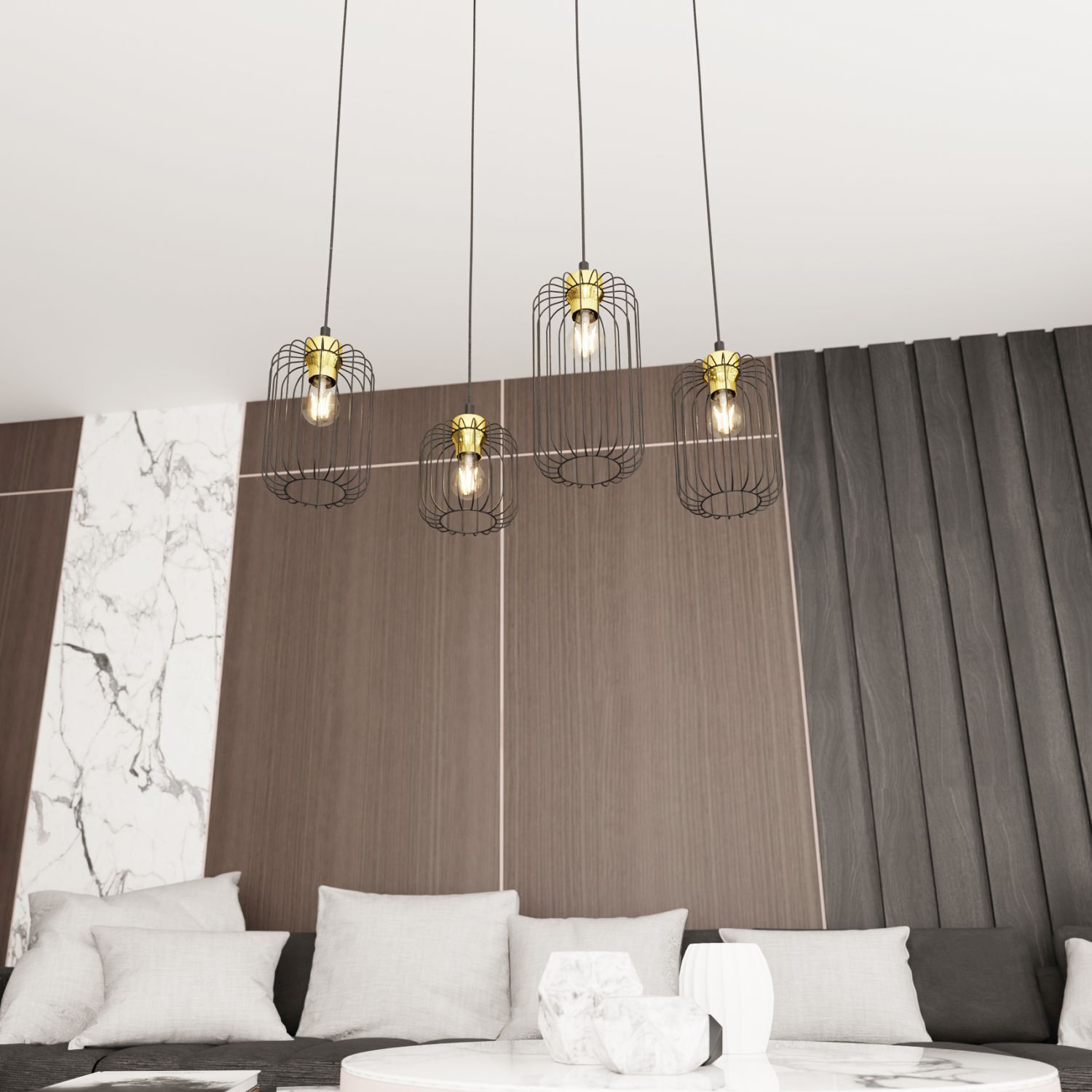 Drinnen, Innenarchitektur, Kronleuchter, Lampe, Holzpaneele