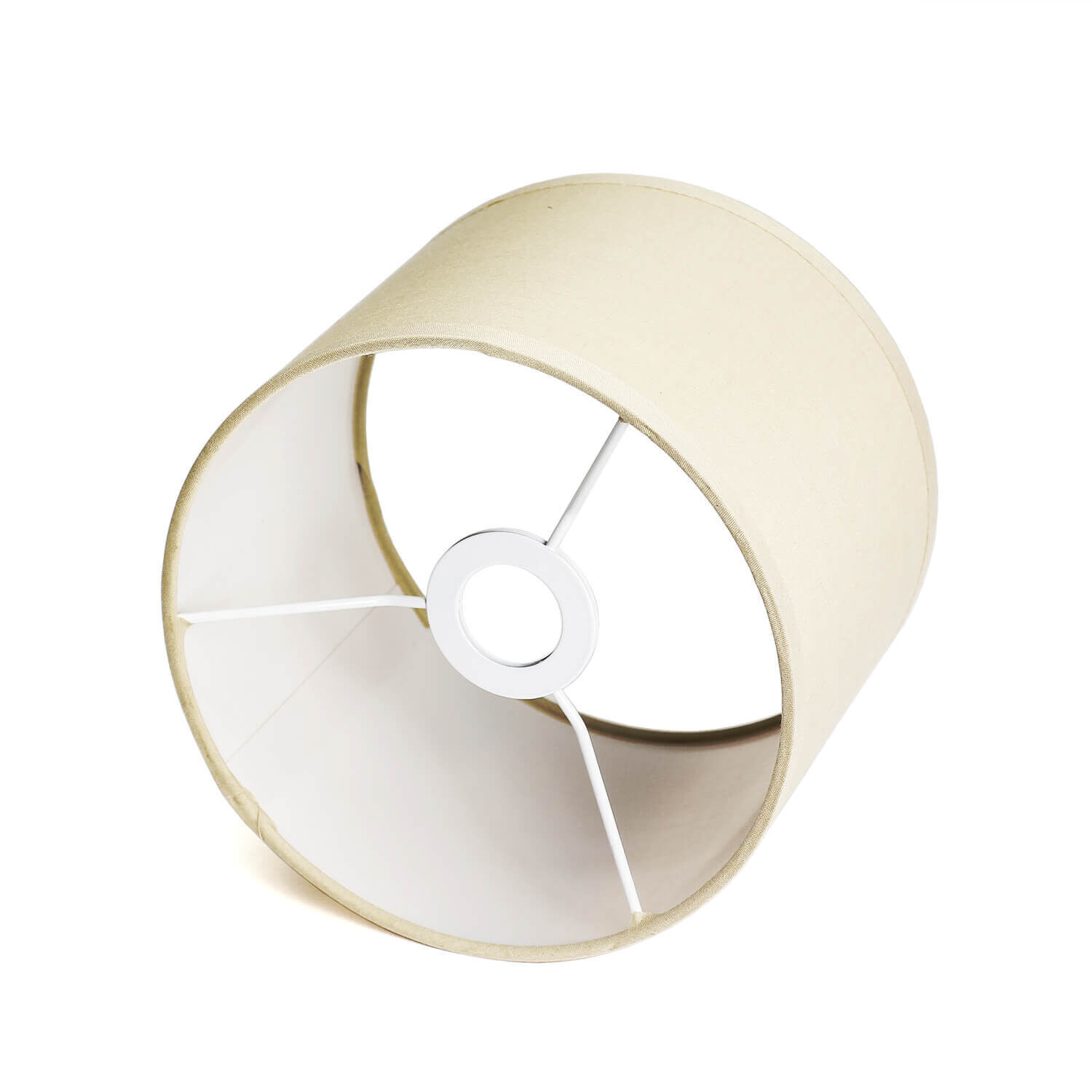 Abat-jour Tissu Cylindre crème pour lampe de table E14