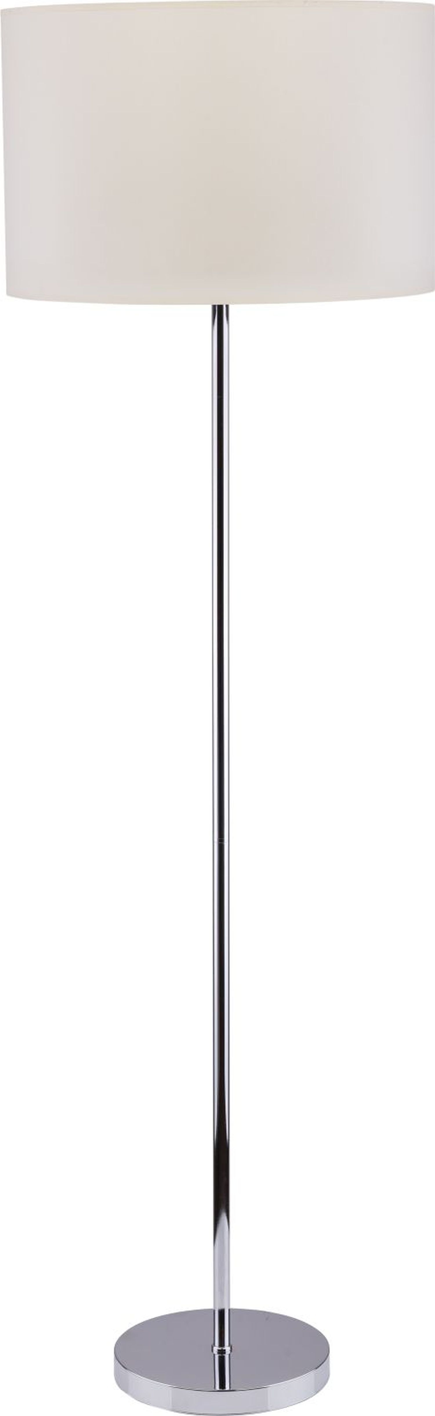 Stehlampe Stoff Schirm 168 cm Weiß Chrom E27 Wohnzimmer Lampe, Tischlampe, Lampenschirm