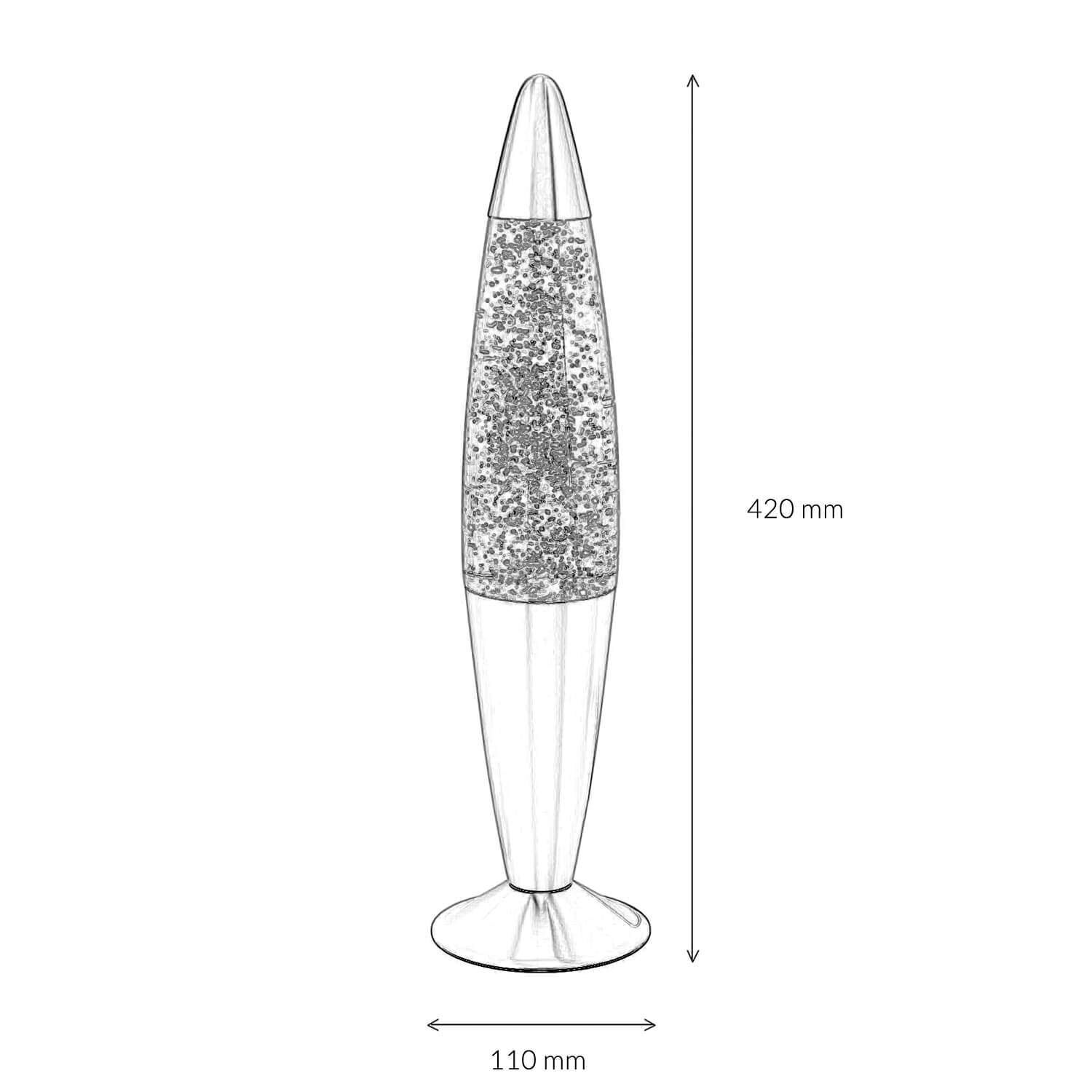 Lampe à lave scintillante JENNY Violet pailleté blanc Lampe, Töpferei, Krug, Vase