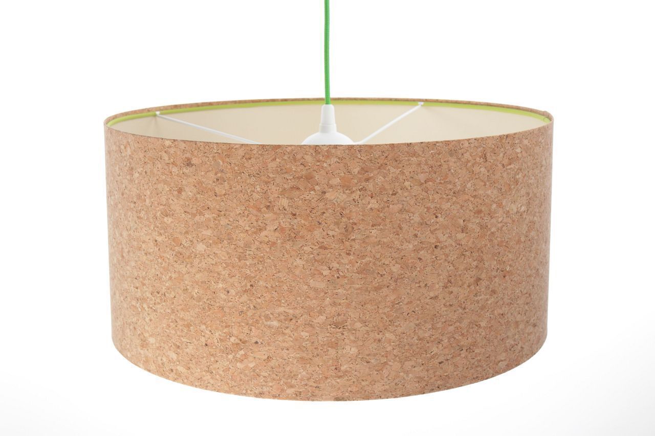 Pendelleuchte E27 rund Ø 40 cm Kork Modern Boho Lampe, Lampenschirm