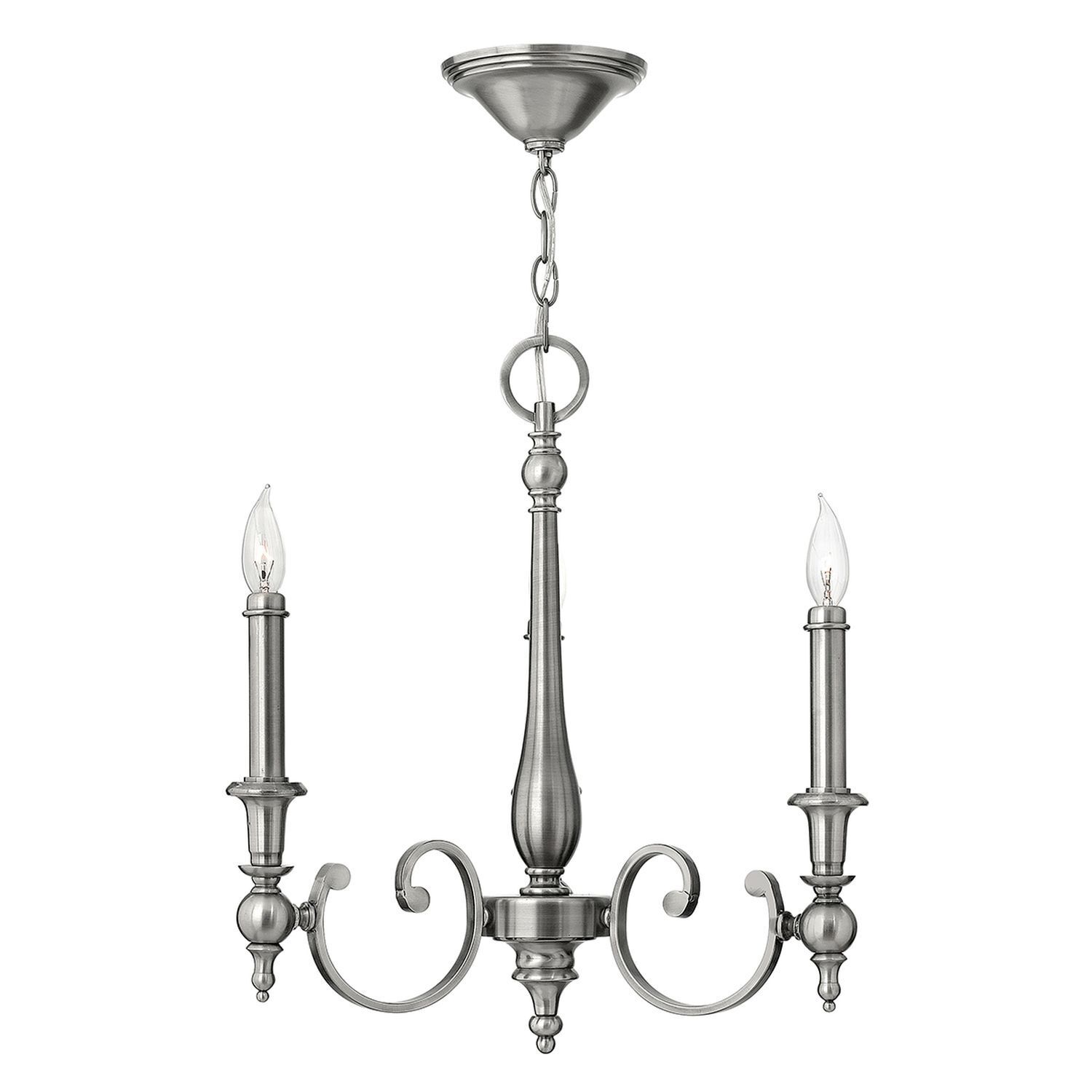 Lustre CANDELA 16 Nickel 3xE14 raccourcissable Lampe