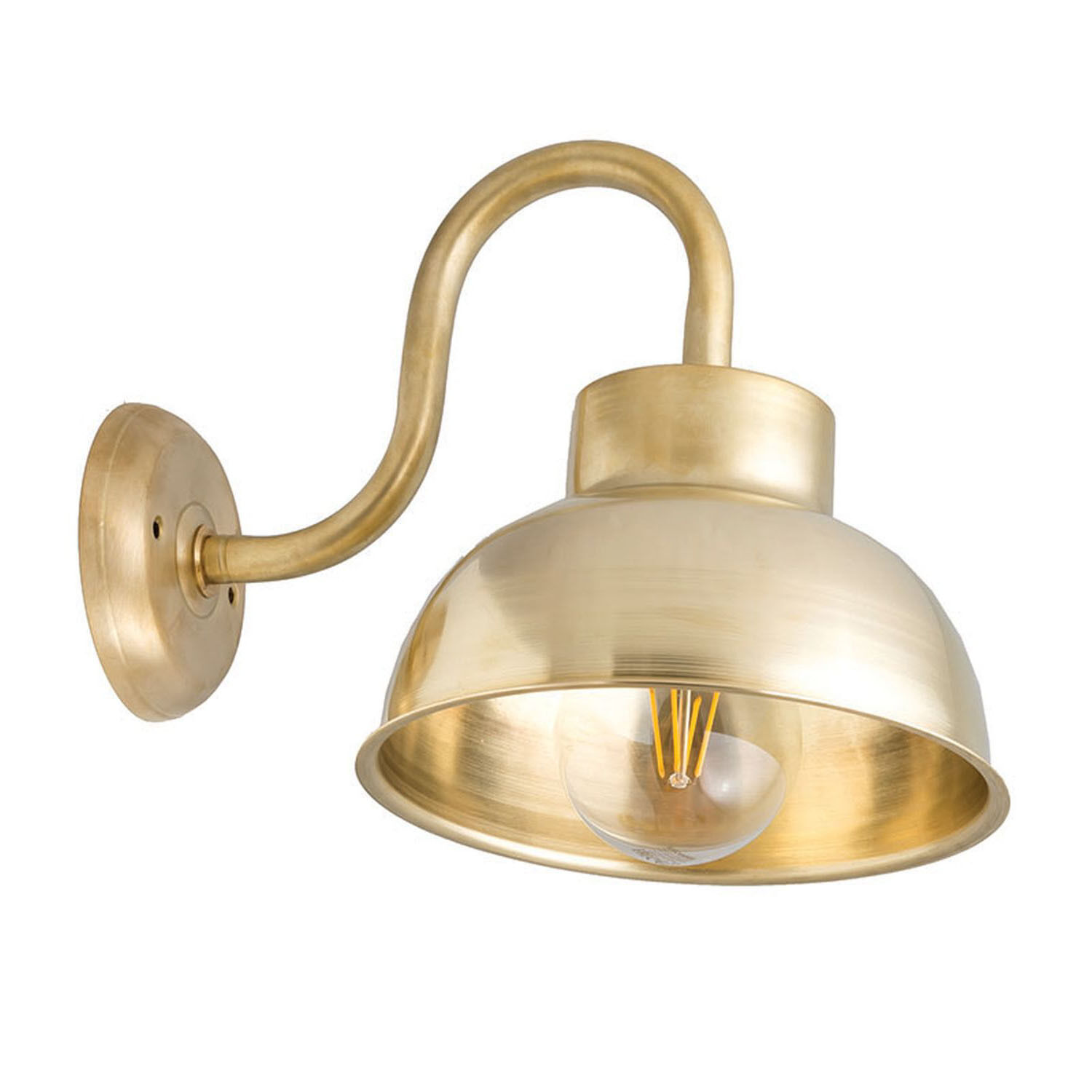 Wandlampe mit Schirm Messing E27 Flur Wohnzimmer Bronze, Leuchte
