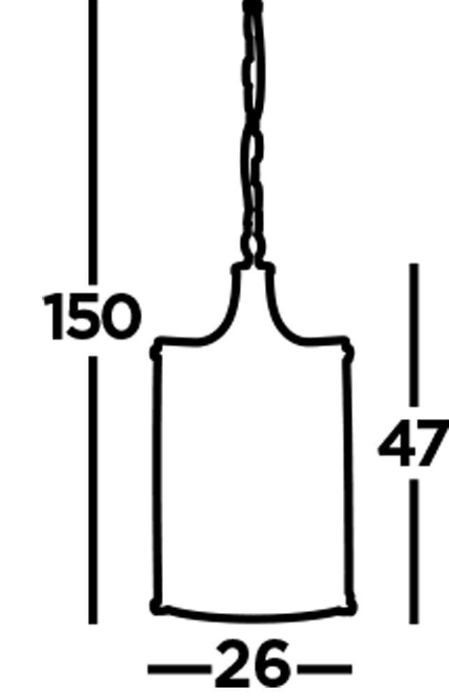 Art Déco Suspension Noir Ø 26 cm Cristal 2x E14