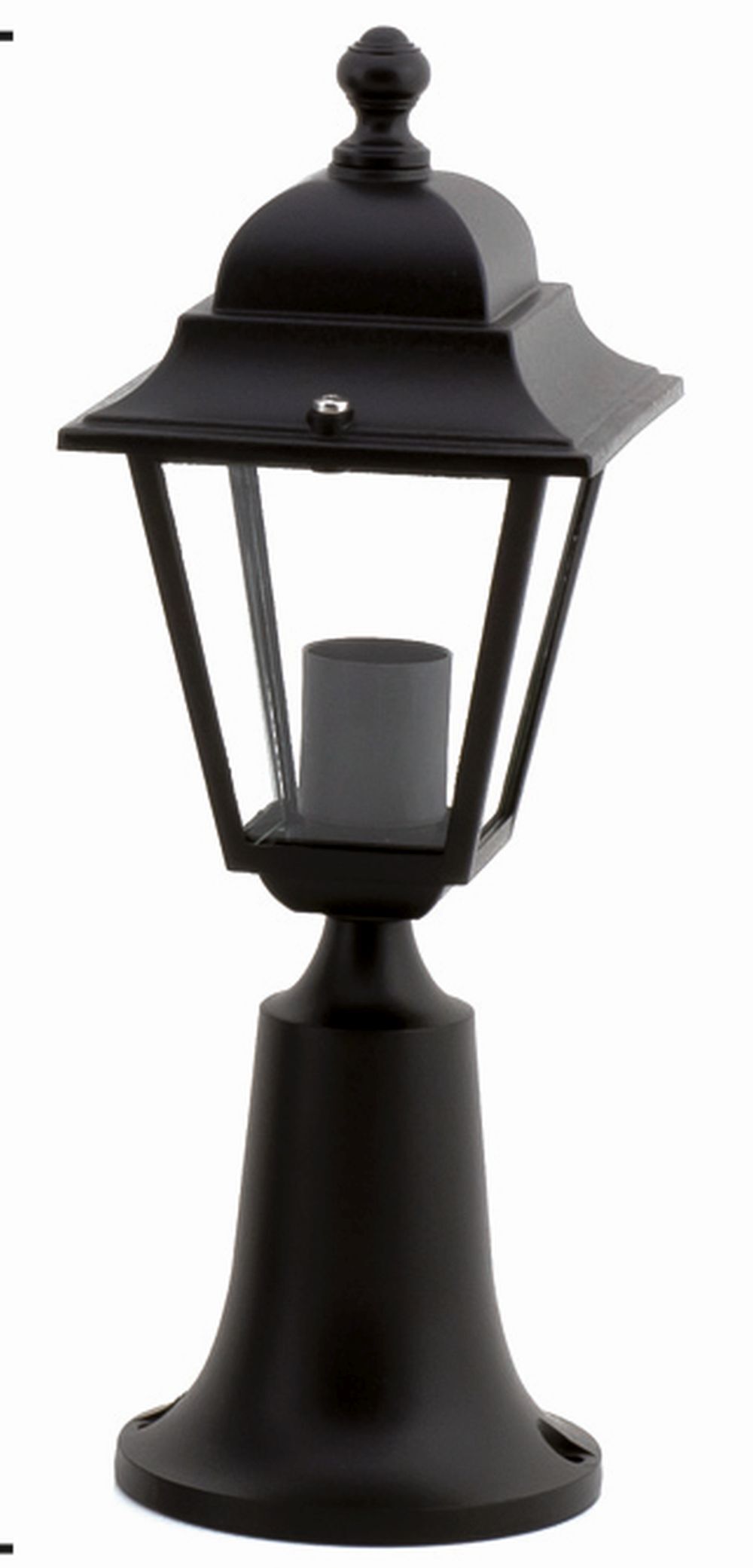 Lampe de chemin rustique noir 39cm IP44 E27 aluminium