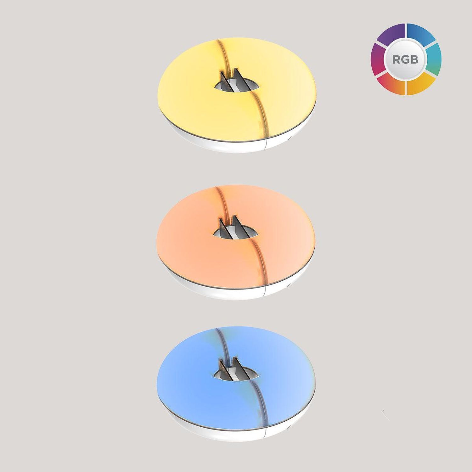 Lampe parasol LED Ø 20 cm Changement de couleur RGBWW Batterie