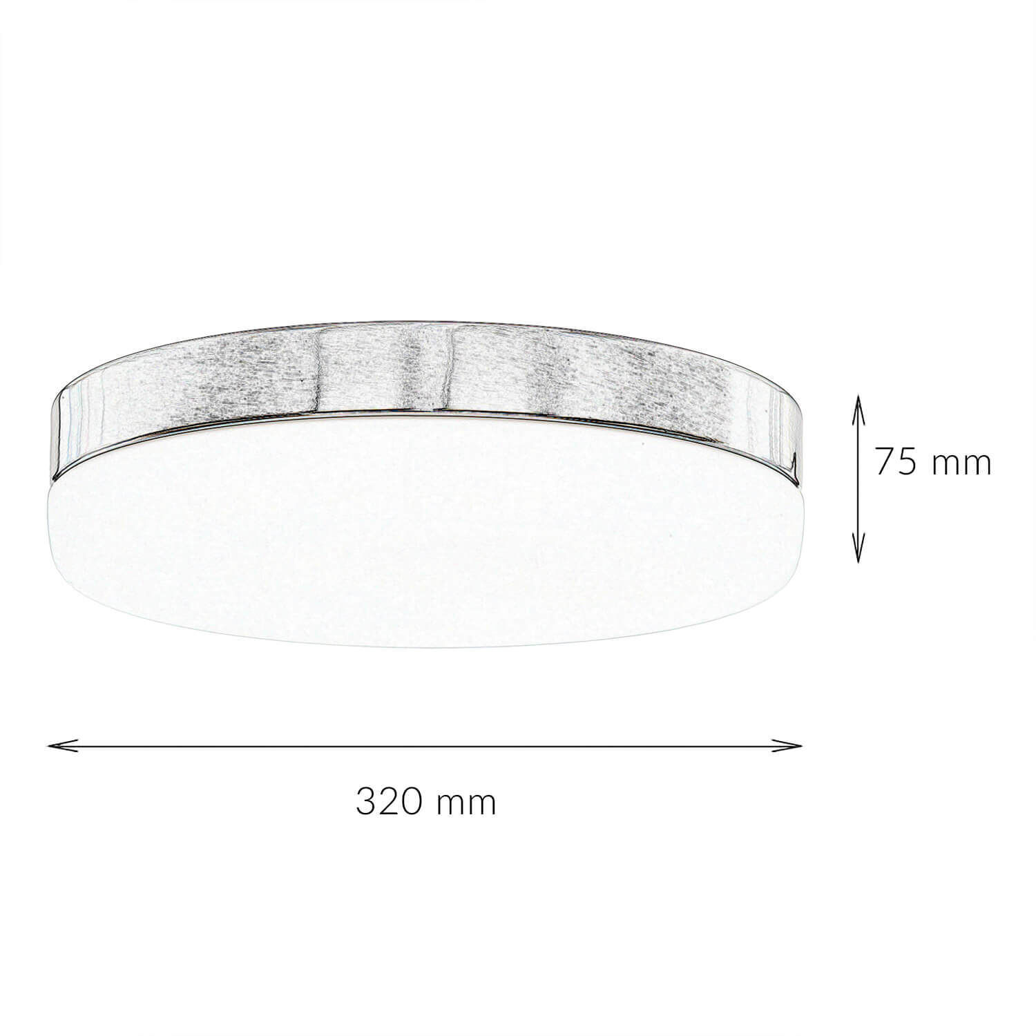 Plafonnier chromé Salle de bain Salon Lampe MONI Deckenleuchte