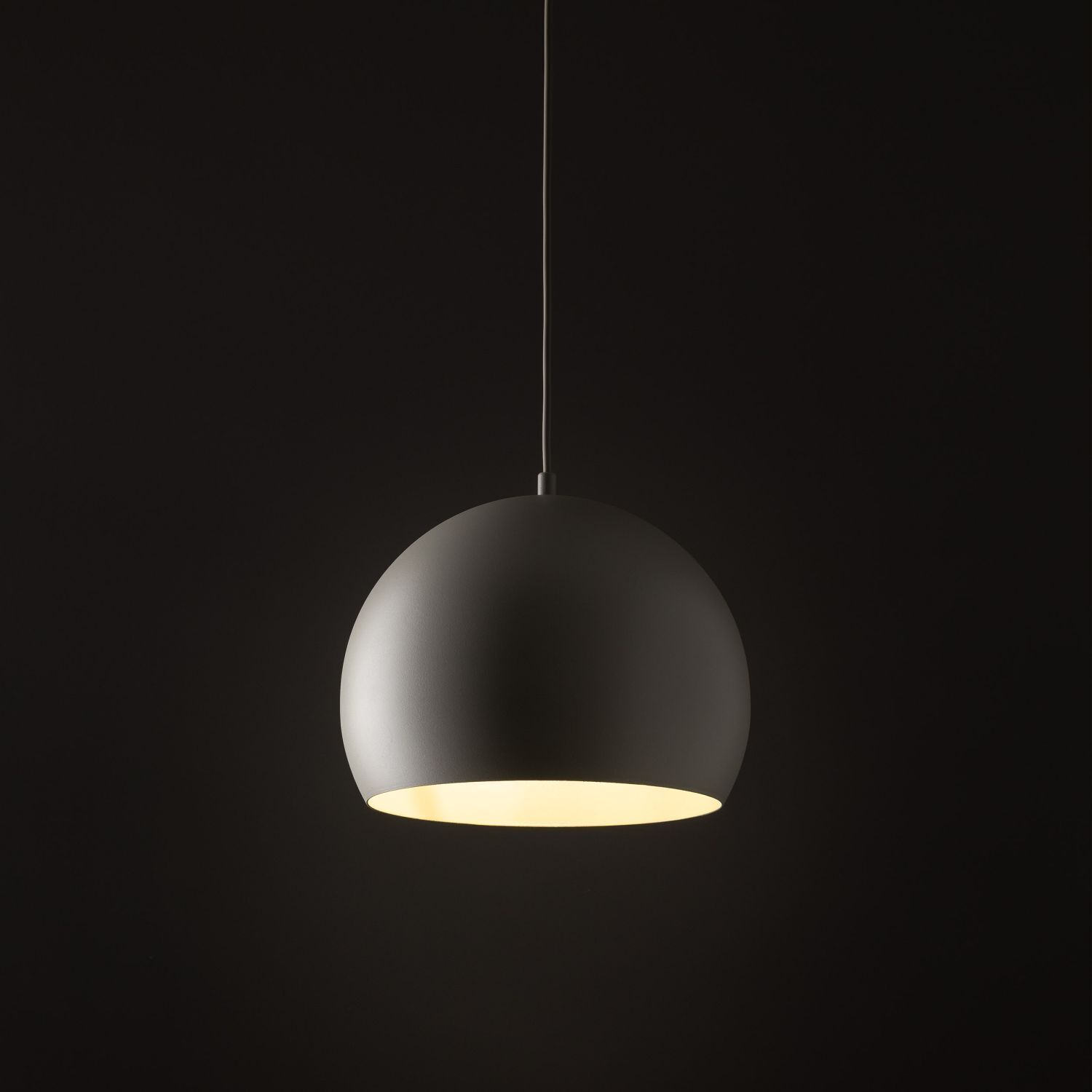 Lampe à suspendre Métal Beige Boule Abat-jour rond Ø 27 cm E27
