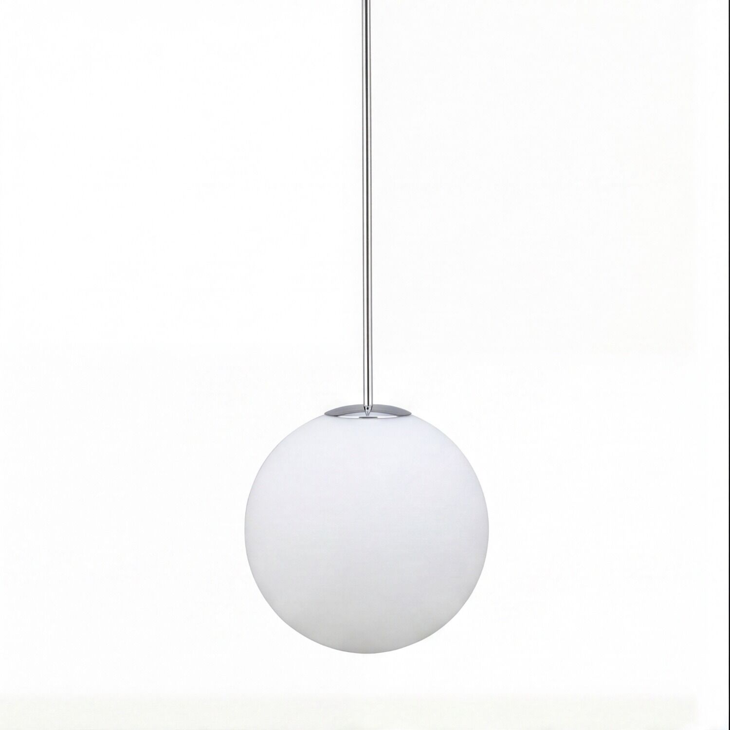 pendant, hängelampe, globe, weiß, metallkabel