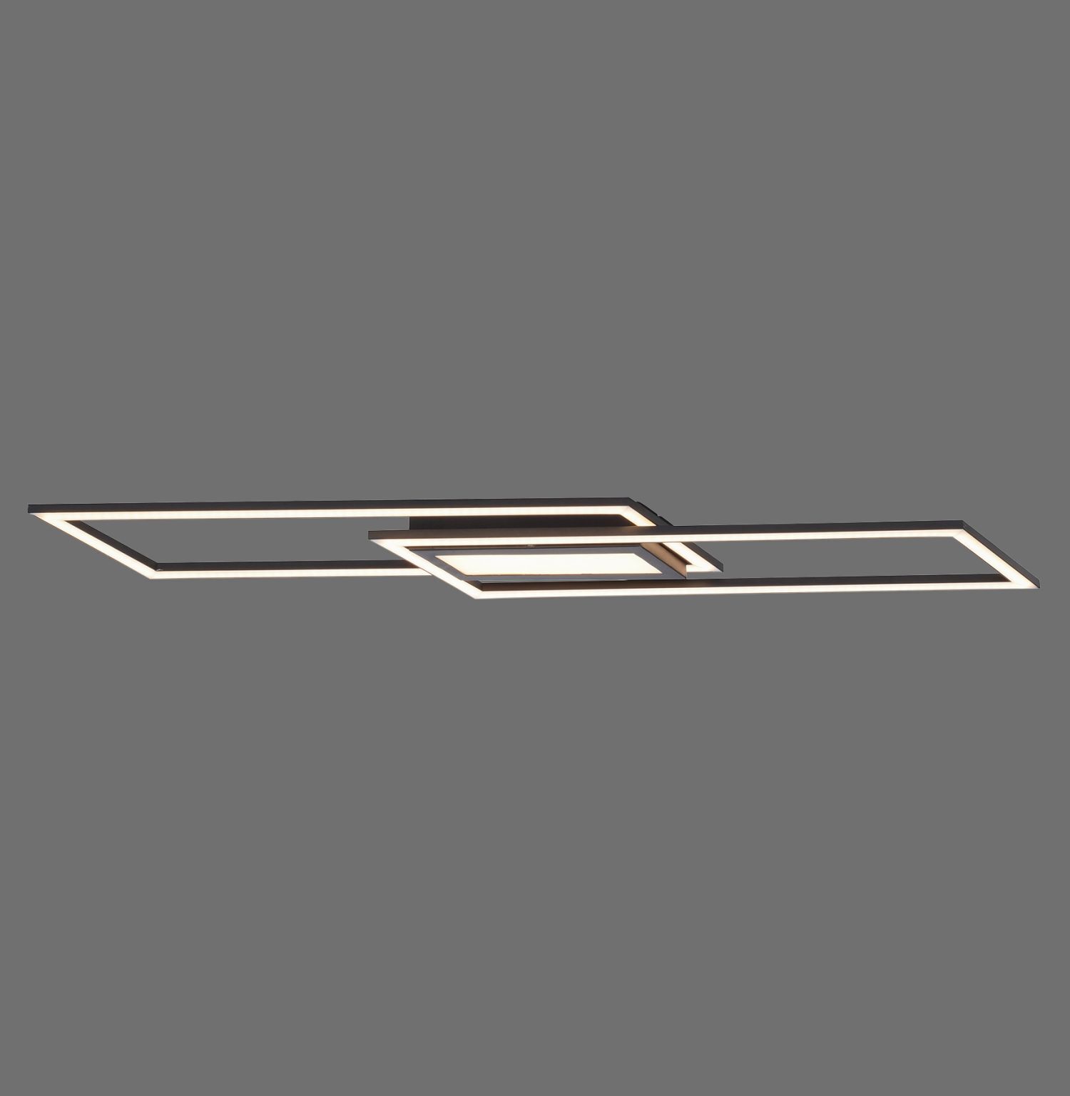 Lampe de plafonnier LED à intensité variable Métal noir 100 cm 5600 lm
