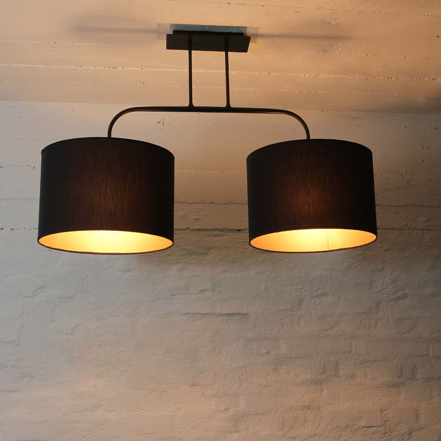 Loft Plafonnier Alice avec abat-jour noir Lampe