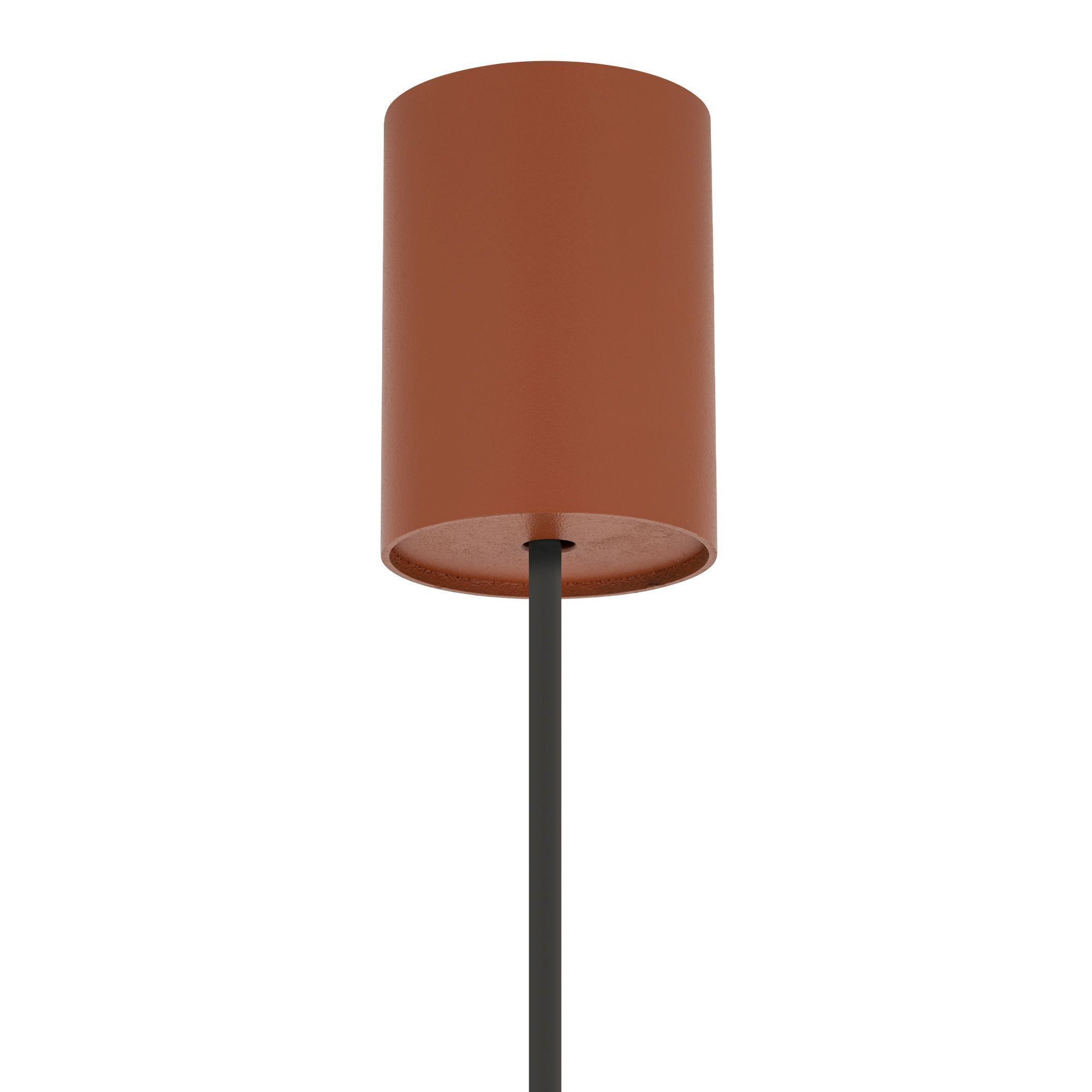 Stilvolle Pendelleuchte Metall GU10 Ø35 cm Terrakotta Tischlampe, Stehleuchte, Rostbraun, Kegelschirm, Metall