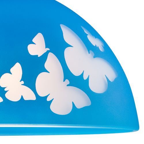 Lampe de chambre d'enfant THORLEY bleu rond fille