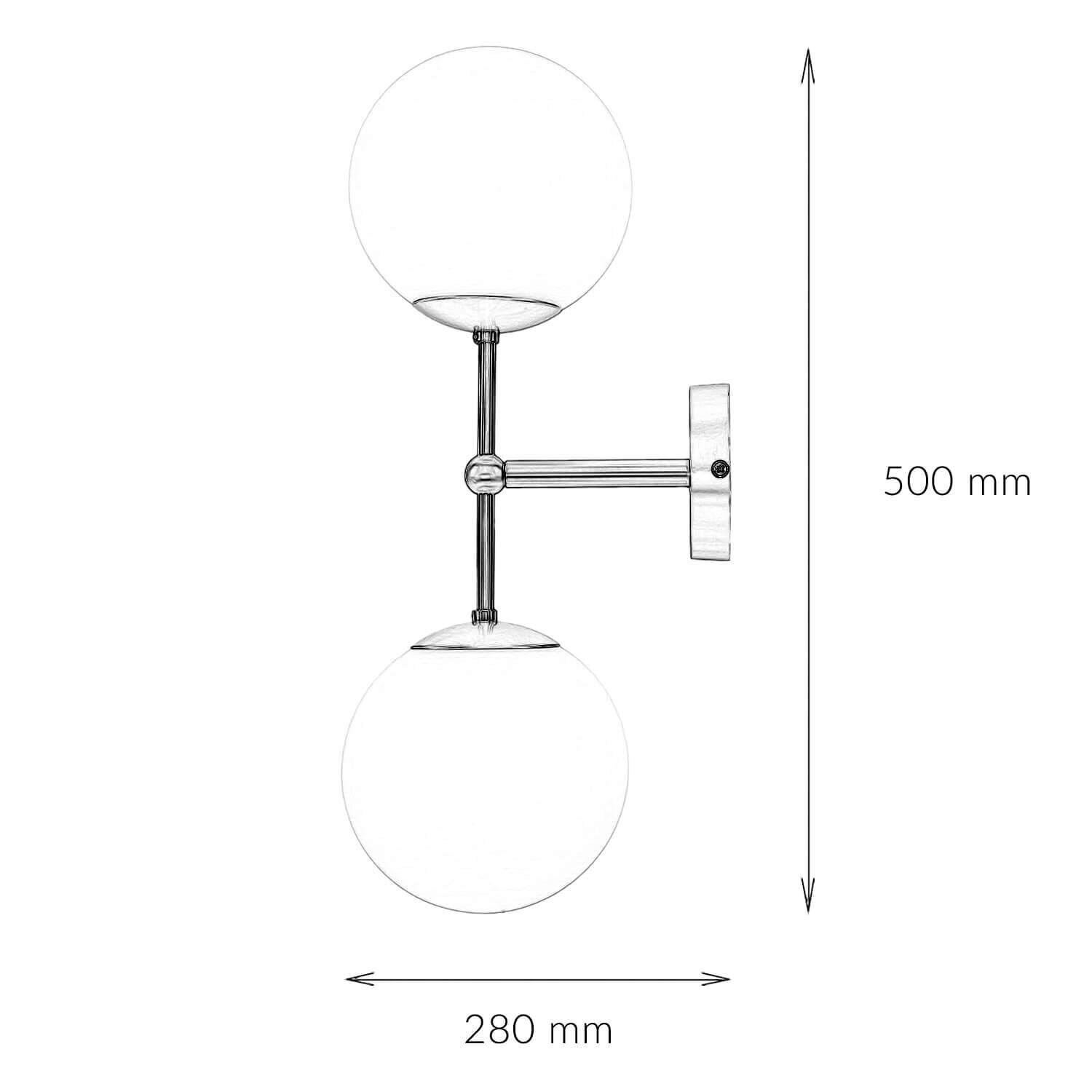 Applique MUSA laiton verre en bronze clair blanc