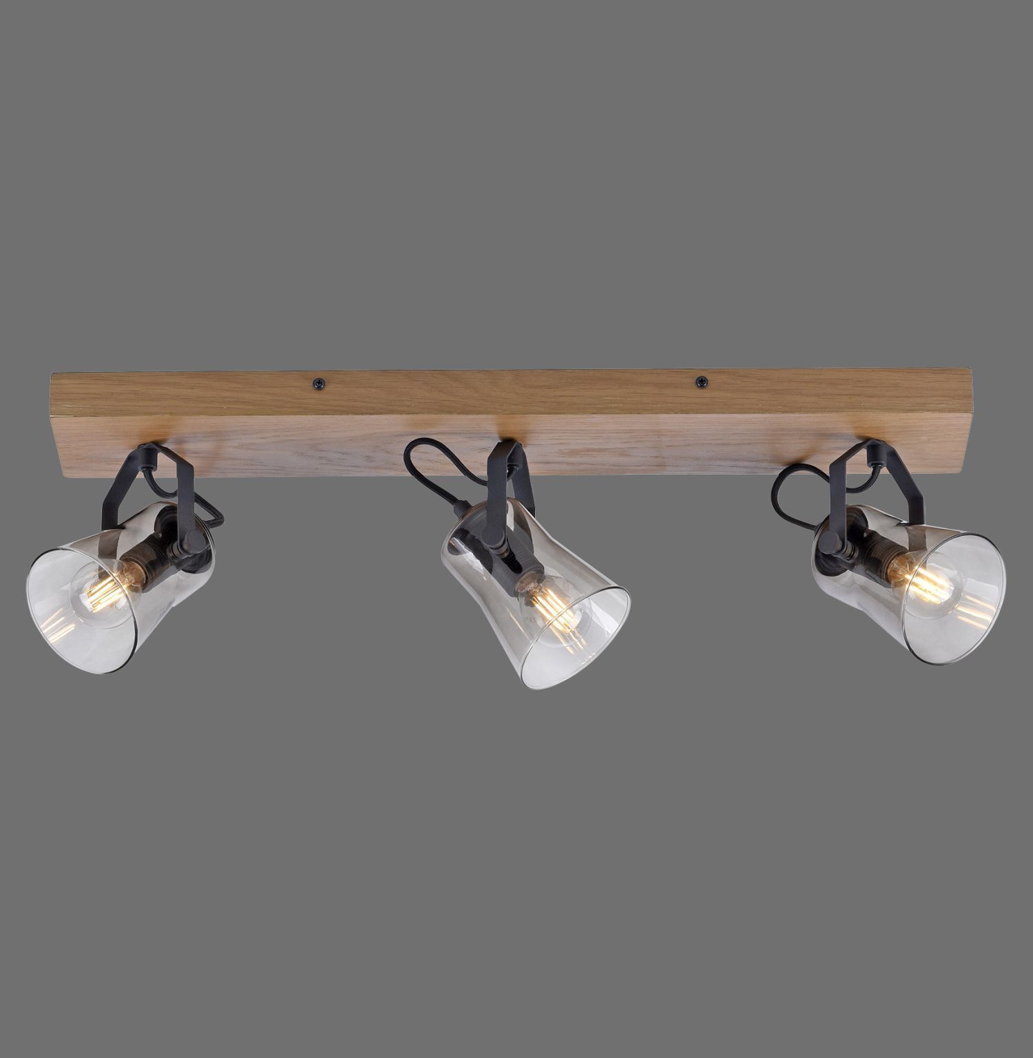 Spot de plafond réglable verre chêne E14 65 cm faible éblouissement Beleuchtung, Leuchte