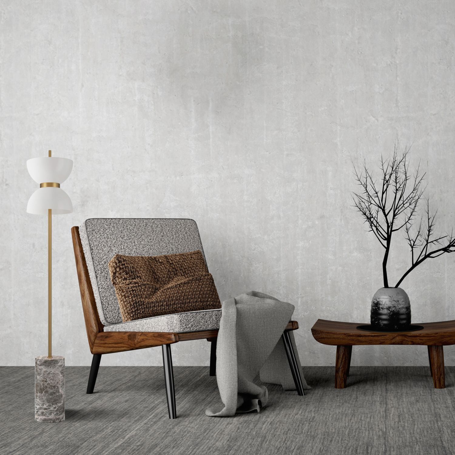 Lampadaire LED métal verre 145 cm rond 1300 lm Moderne Lampe, Mobiliar, Stuhl, Kissen, Dekoration für Zuhause