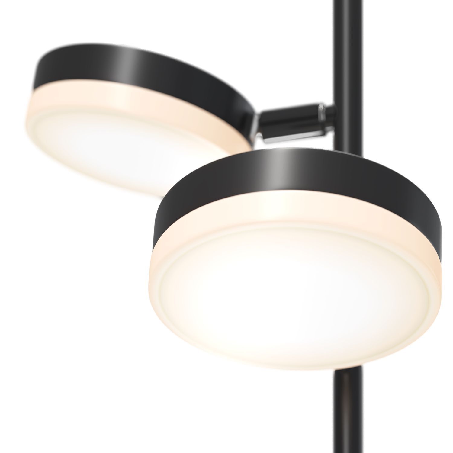 Lampadaire LED métal ajustable 145 cm noir 1000 lm