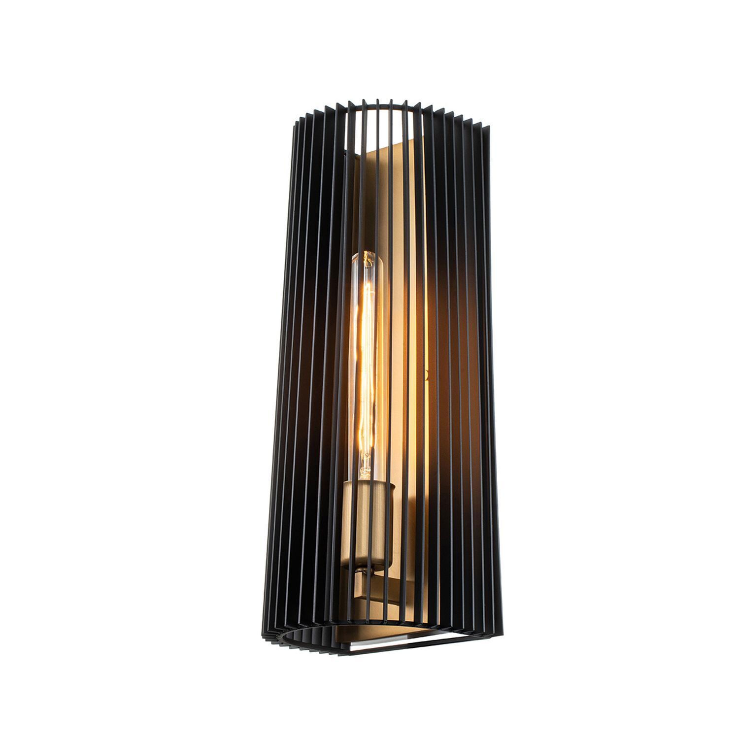 Applique métal E27 H : 43,2 cm en laiton noir