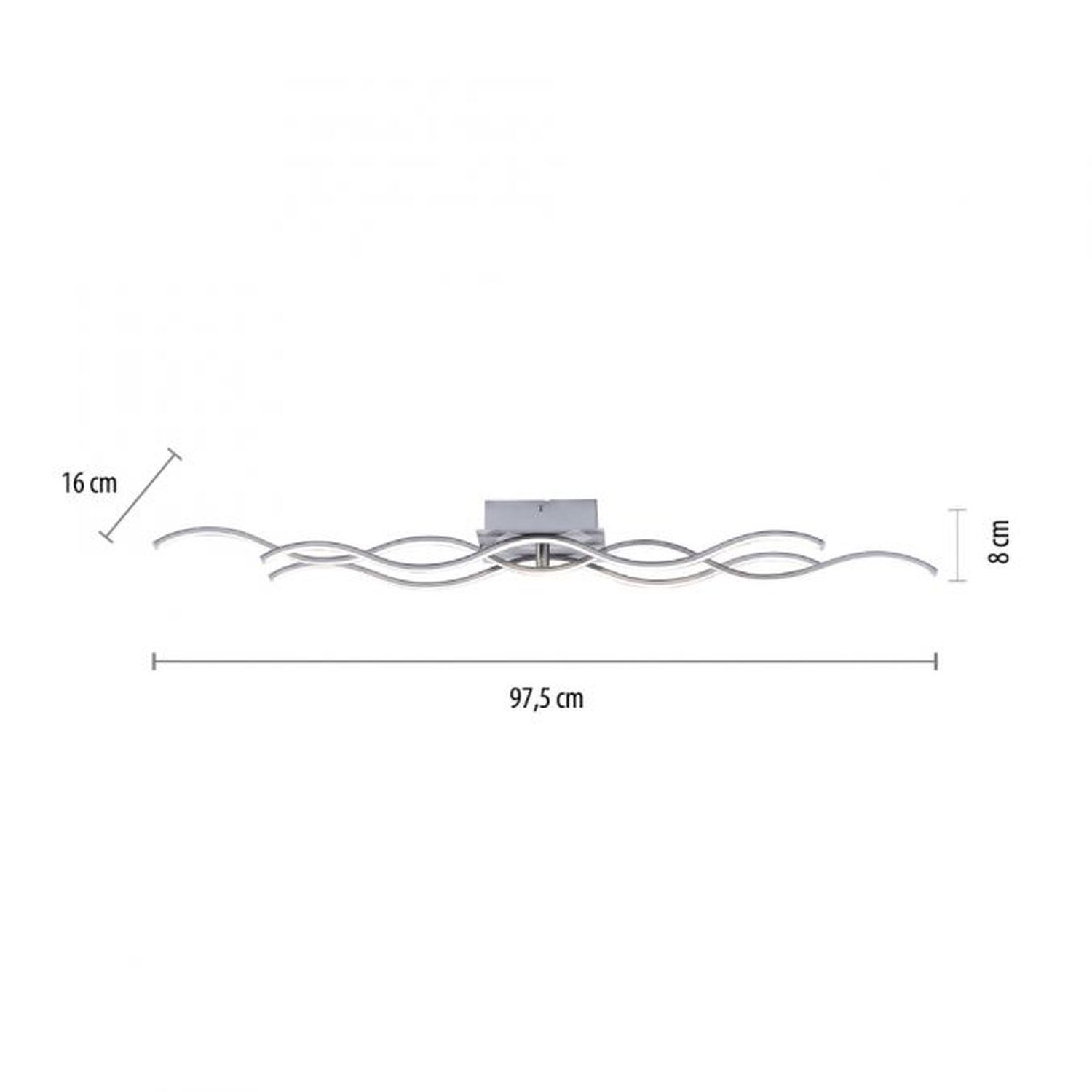 Lampe de plafonnier LED Vagues Métal en acier 3000 K Moderne