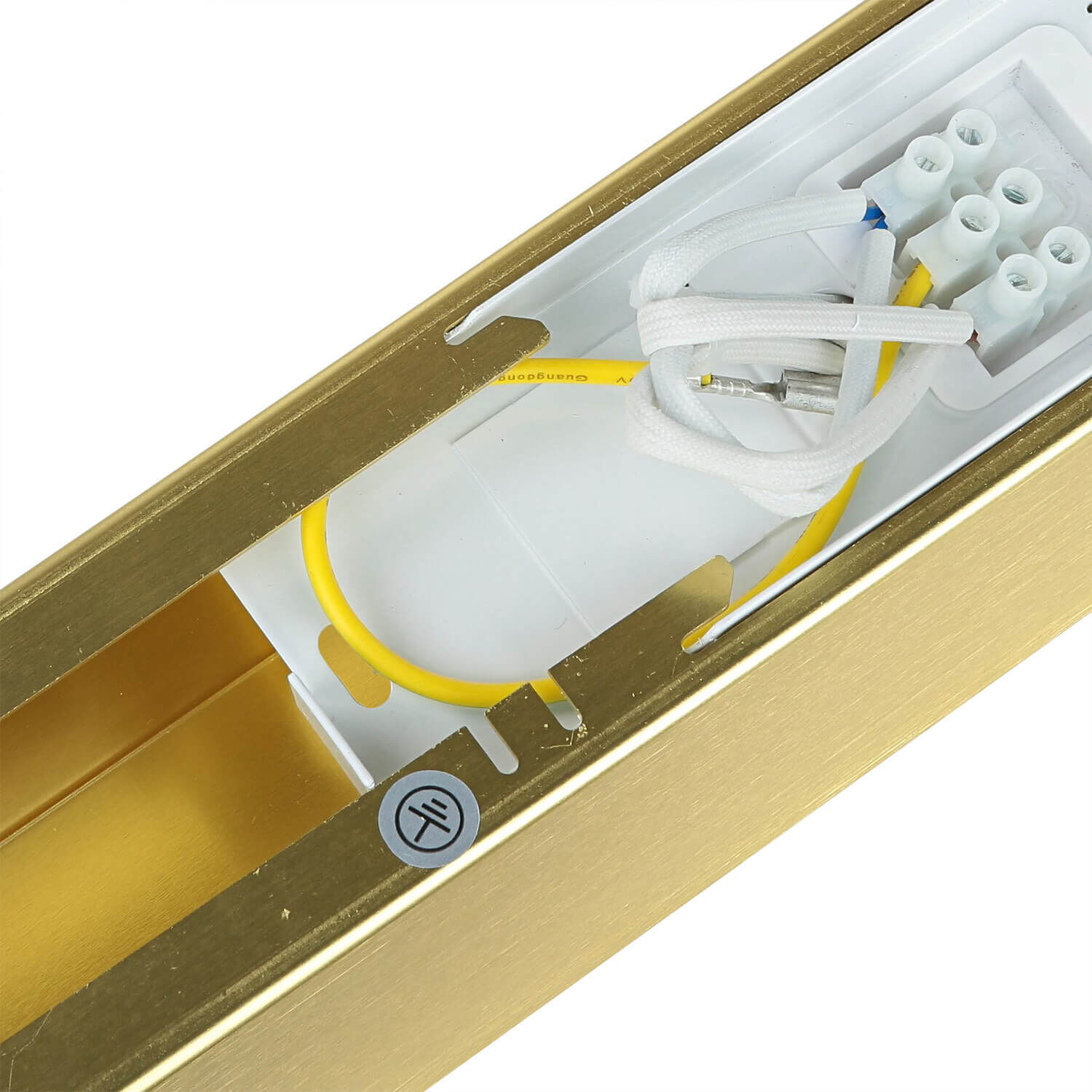 Applique murale intérieure 2 flammes Up Down en métal doré GU10