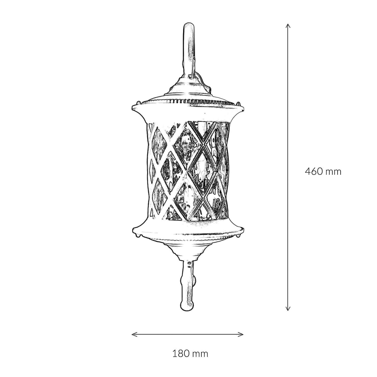 Applique murale rustique d'extérieur brun antique E27 LANTERN