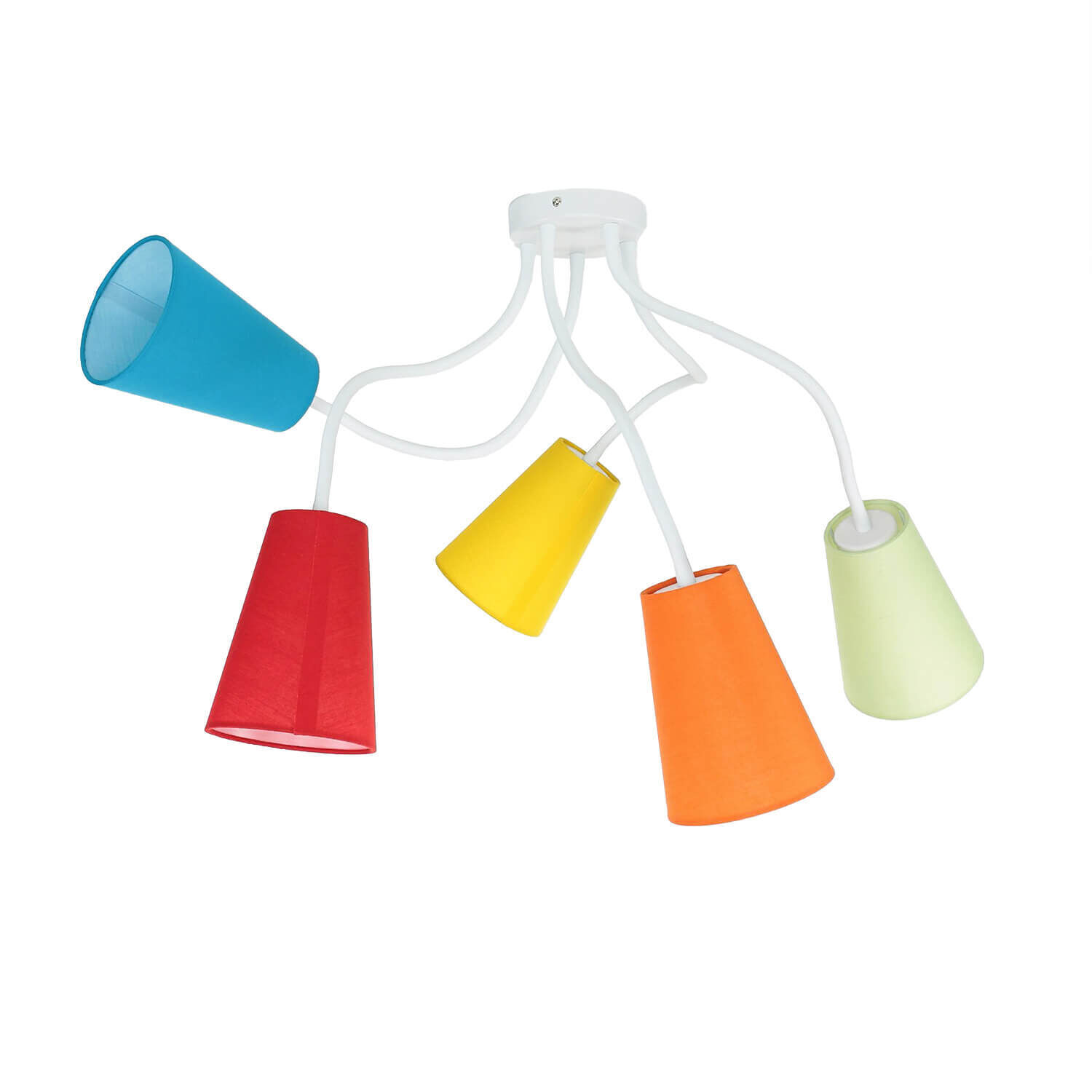 Plafonnier coloré chambre d'enfant bras flexible 5flmg Lampe, Lampenschirm