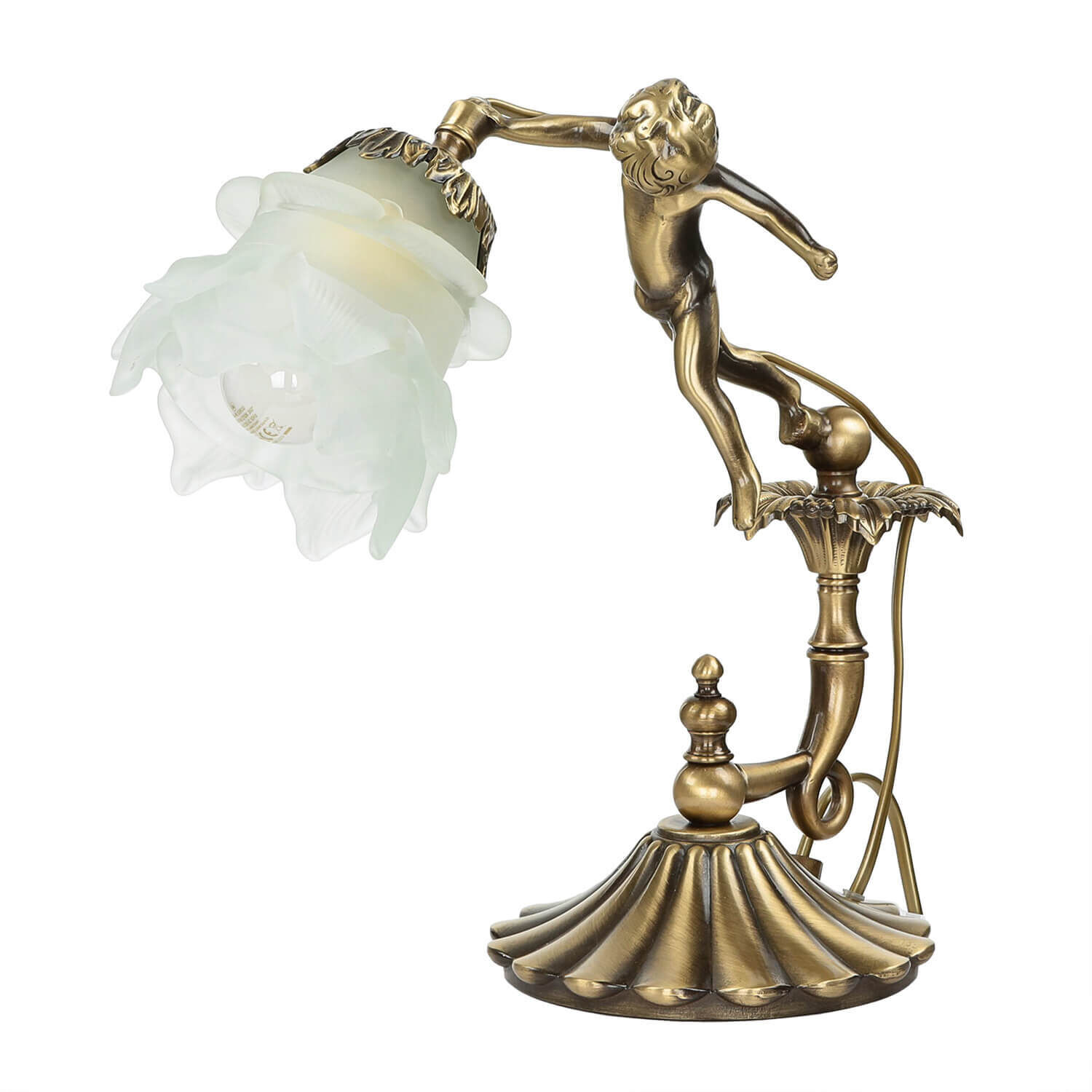 Lampe de table Premium Putte en bronze