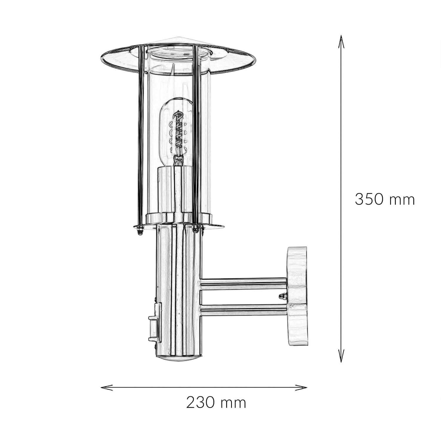 Lampe d'extérieur avec détecteur de mouvement IP44 design maritime Lampe d'extérieur avec détecteur de mouvement IP44 design maritime