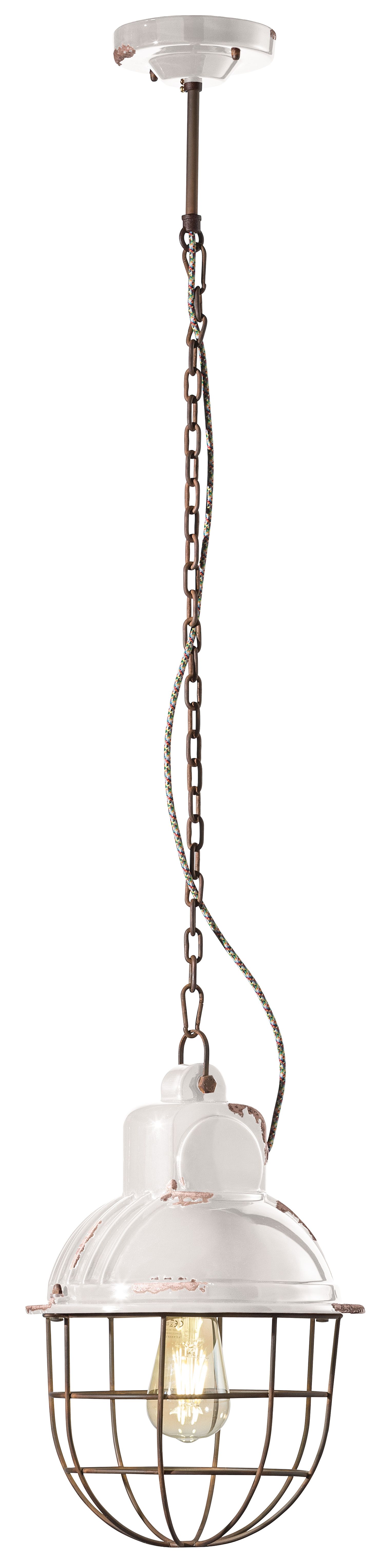 Suspension métal céramique ronde Ø 26 cm H : max. 115 cm