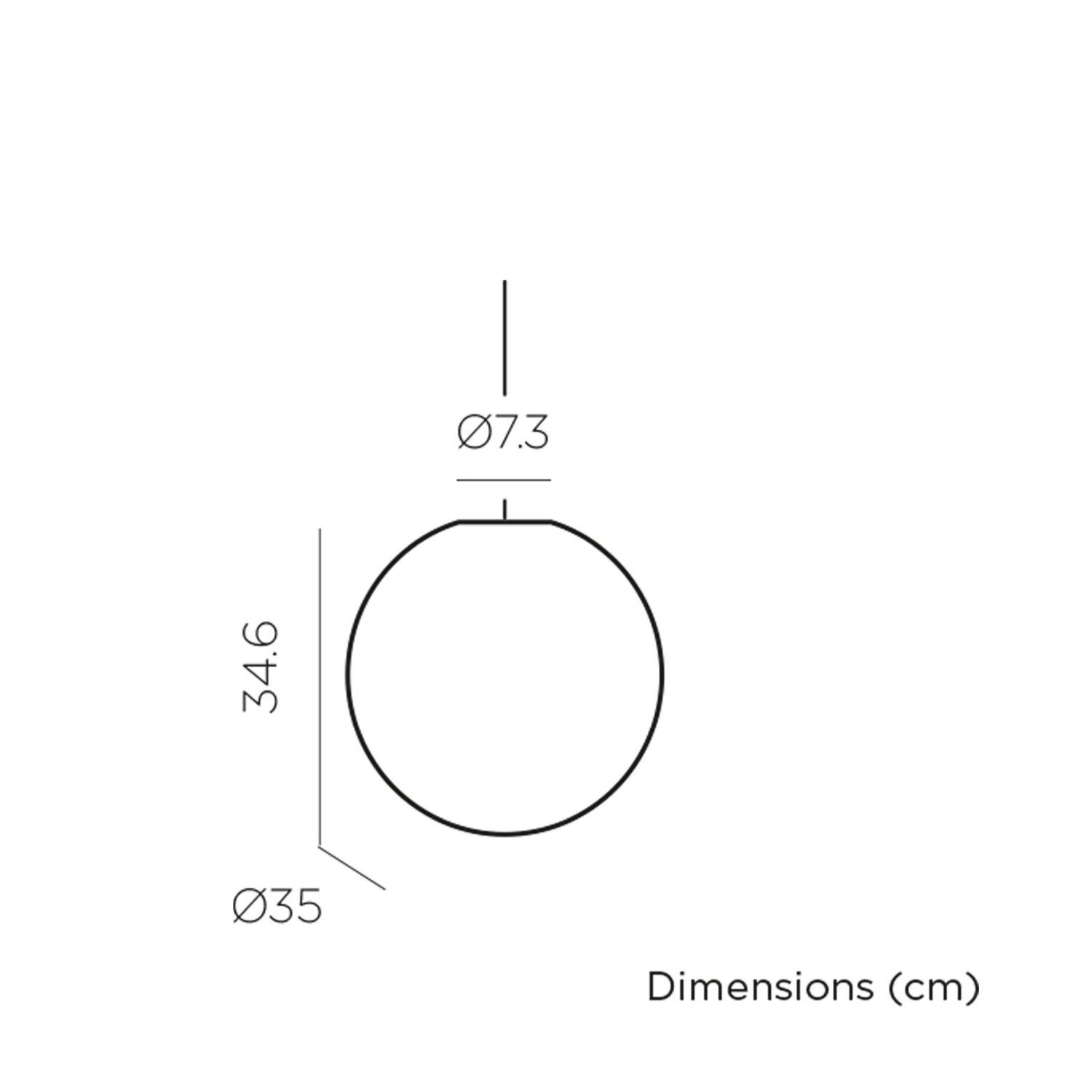Lampe d'extérieur LED suspendue sans fil Batterie Boule Ø 35 cm IP44