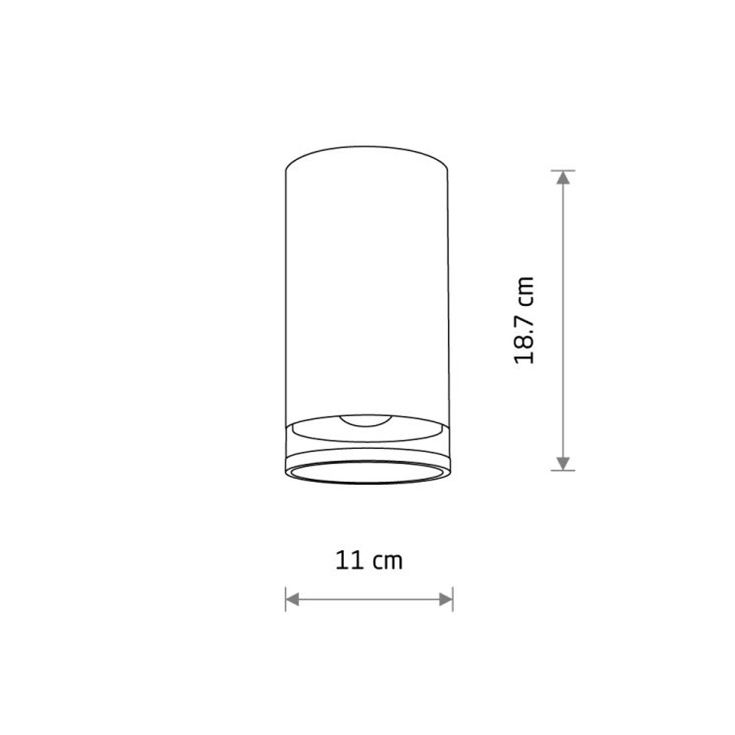 Plafonnier extérieur IP44 Ø 11 cm petit gris pour E27