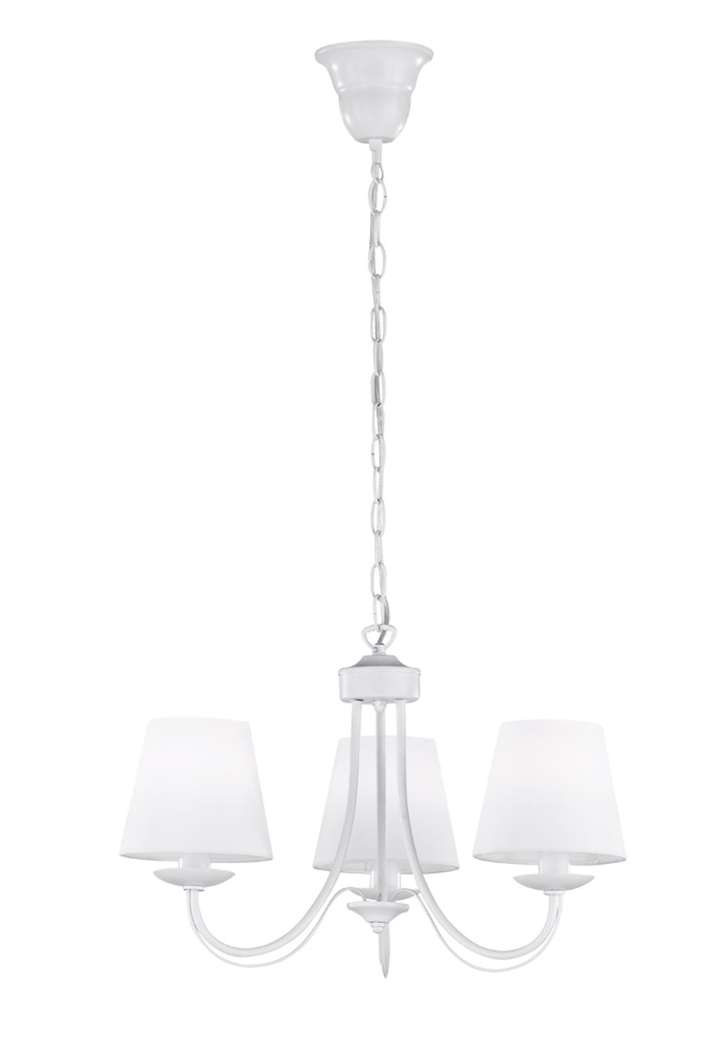 Lustre confortable tissu métal tissu E14 3-flmg Leuchter, Lampe