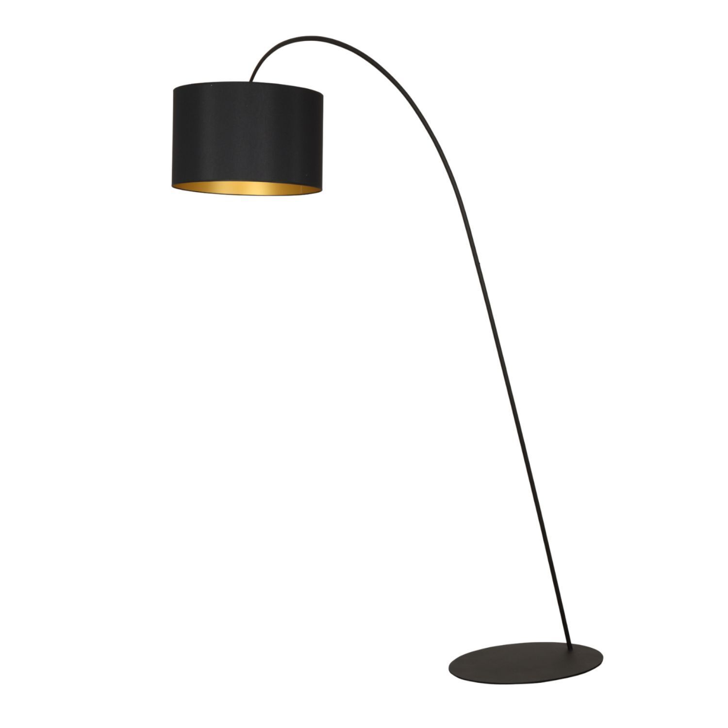 Luminaire en arc 205 cm en noir or E27 Salon