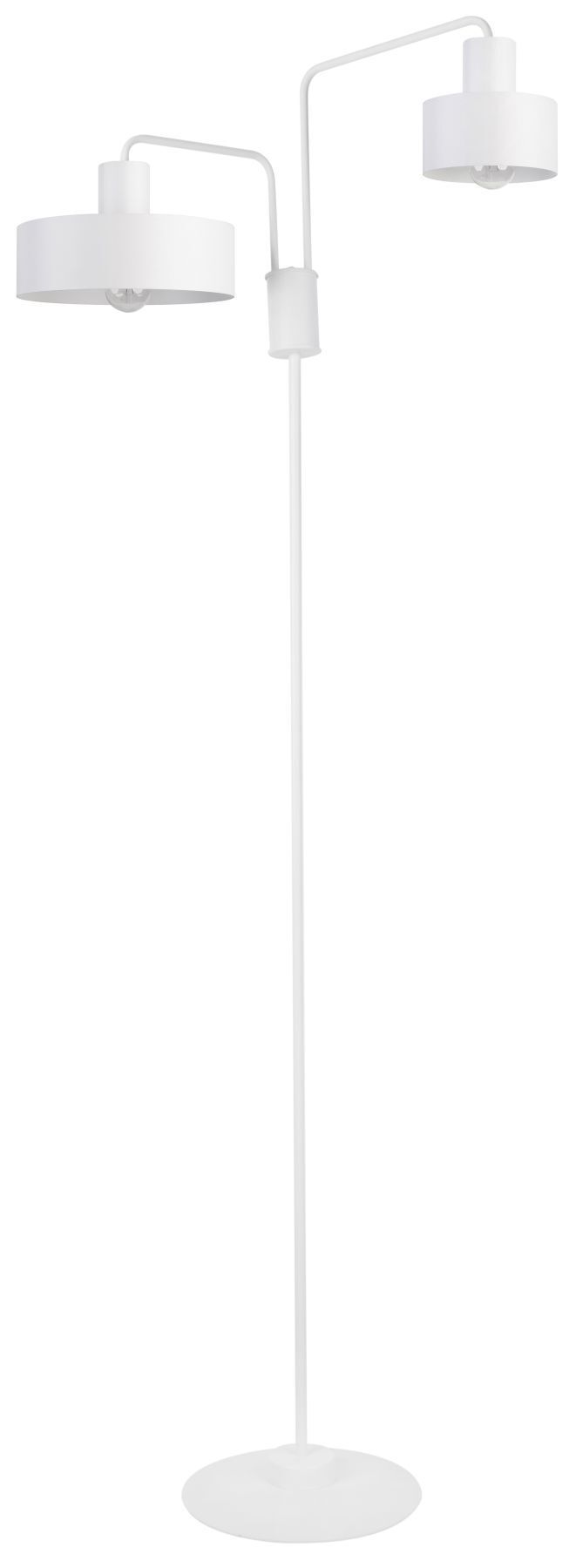 Lampadaire rétro Métal Blanc Lire 2 flammes hauteur 169 cm
