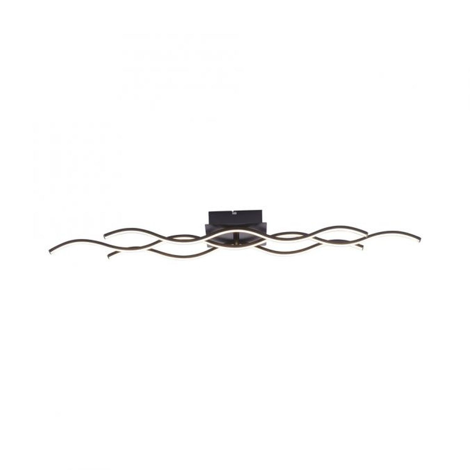 Lampe de plafonnier LED Vagues Métal Noir 3920 lm Moderne