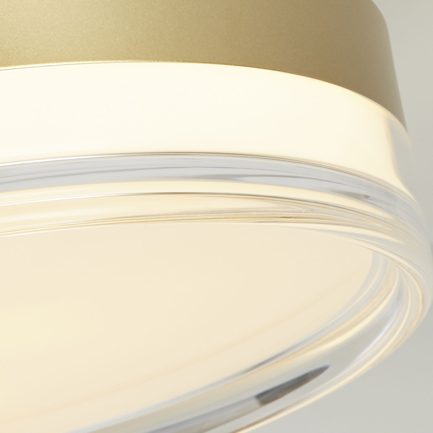 Plafonnier rond à LED en métal doré Ø40 cm 1850 lm