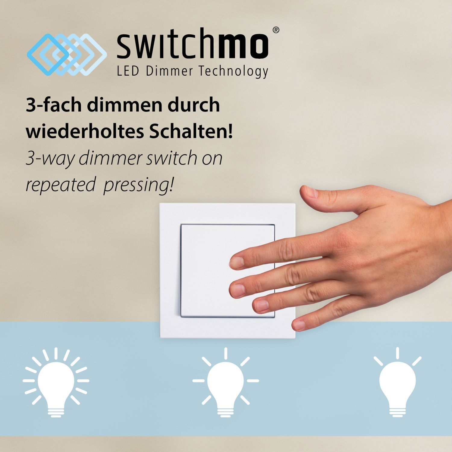 Weiße LED Deckenlampe Metall 120 cm länglich 3000 K Finger, Hand, Person, Elektrisches Gerät, Schalter