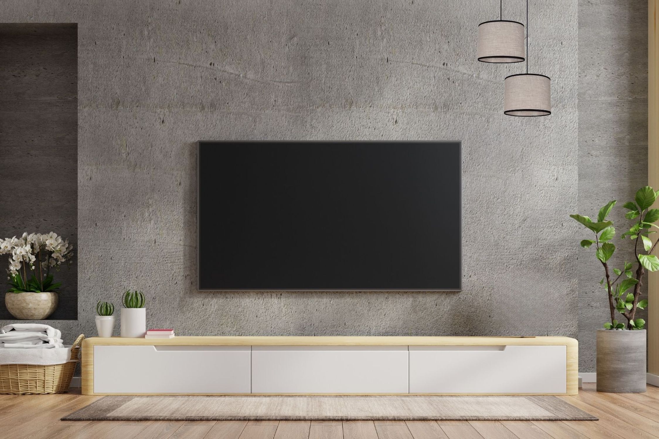 Pendelleuchte Stoff Schwarz Beige E27 L:22 cm 2-flmg TV, Fernseher, Wandmontage, Wandhalterung, Wohnzimmer