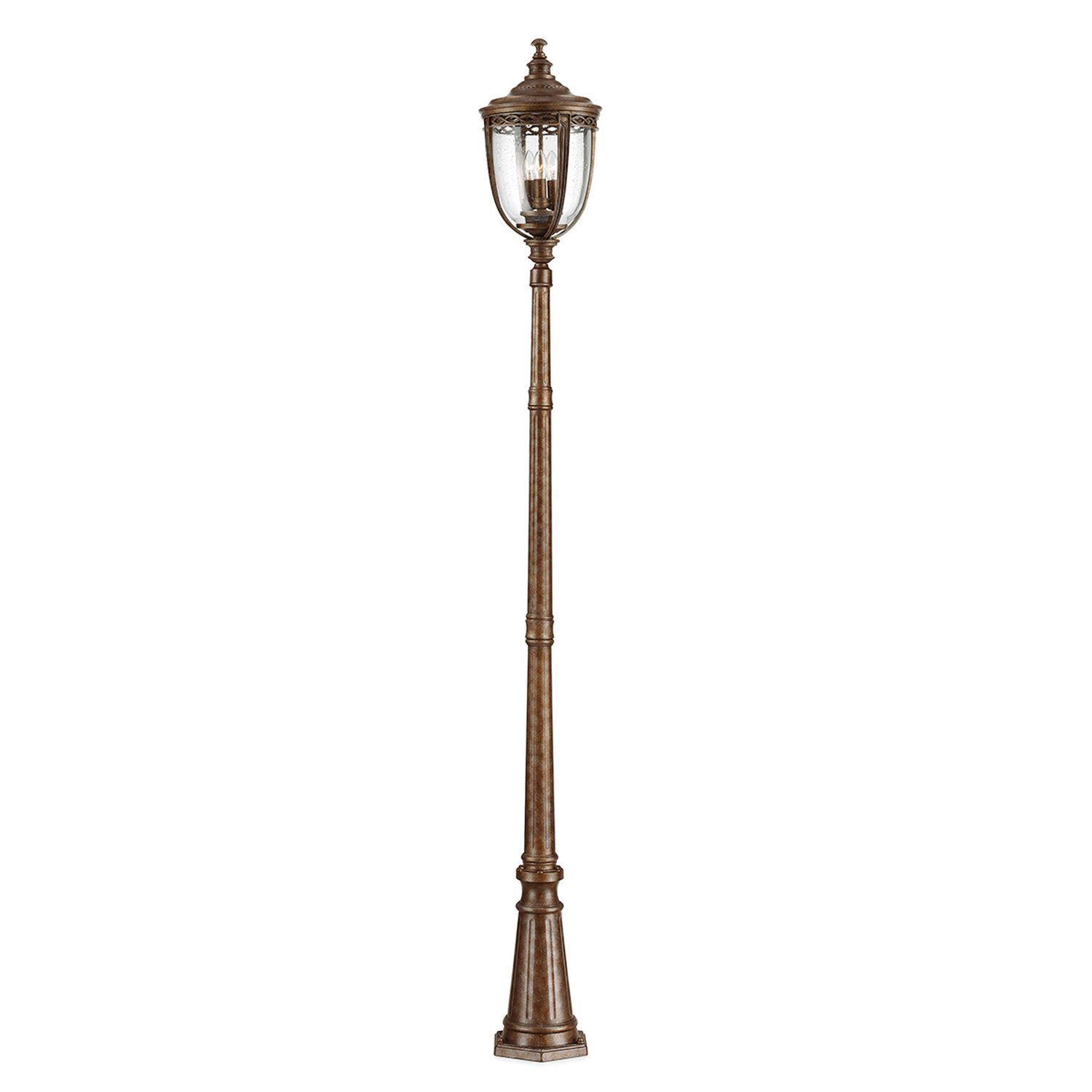 Grand réverbère en bronze antique H:263cm IP44