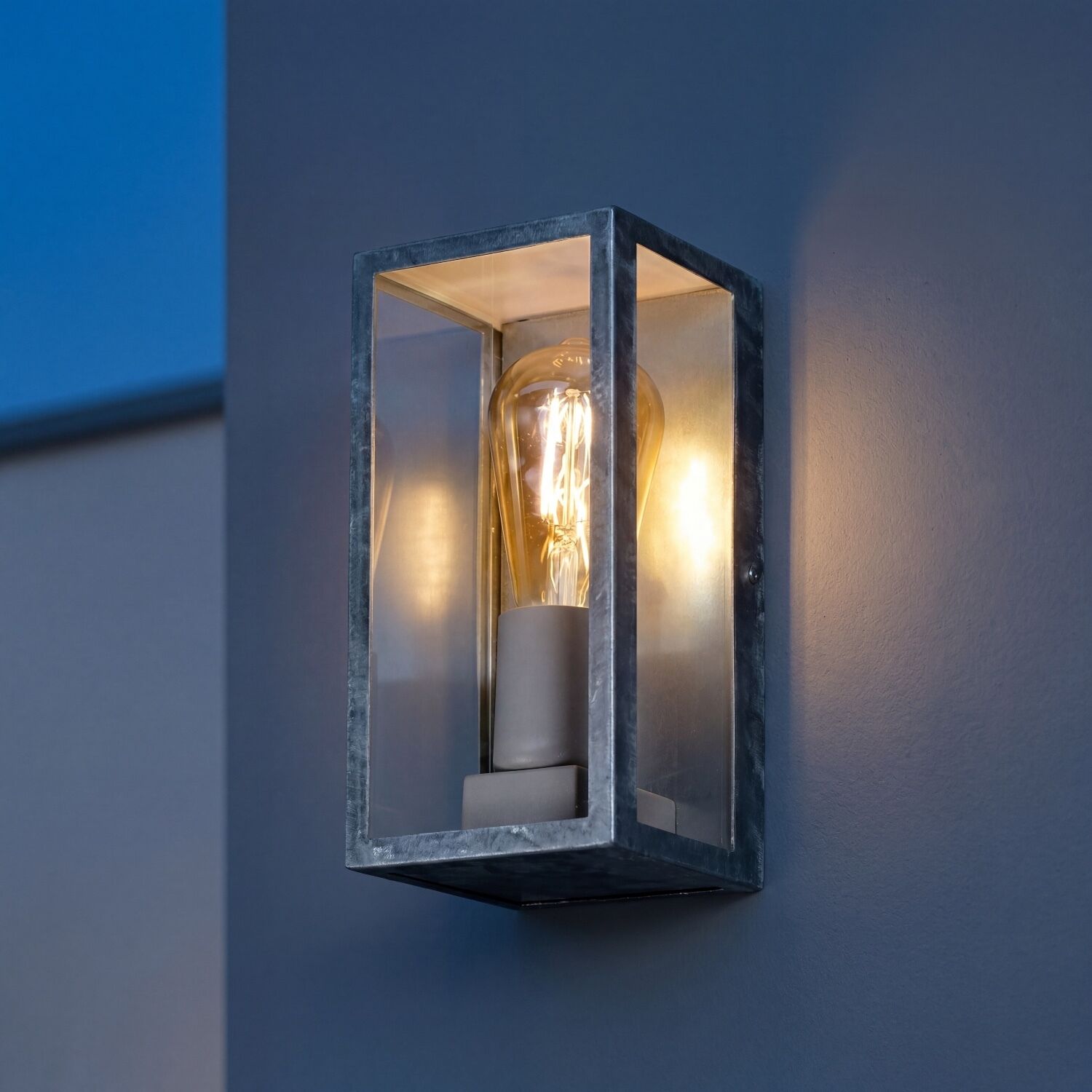 Lampe d'extérieur Vintage aluminium en zinc L:11,5 cm IP44 E27