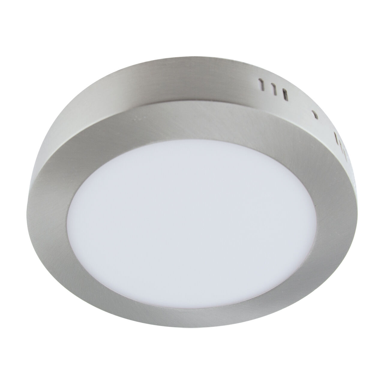 Lampe de plafonnier LED ronde D : 17 cm Chromé Blanc 4000 K