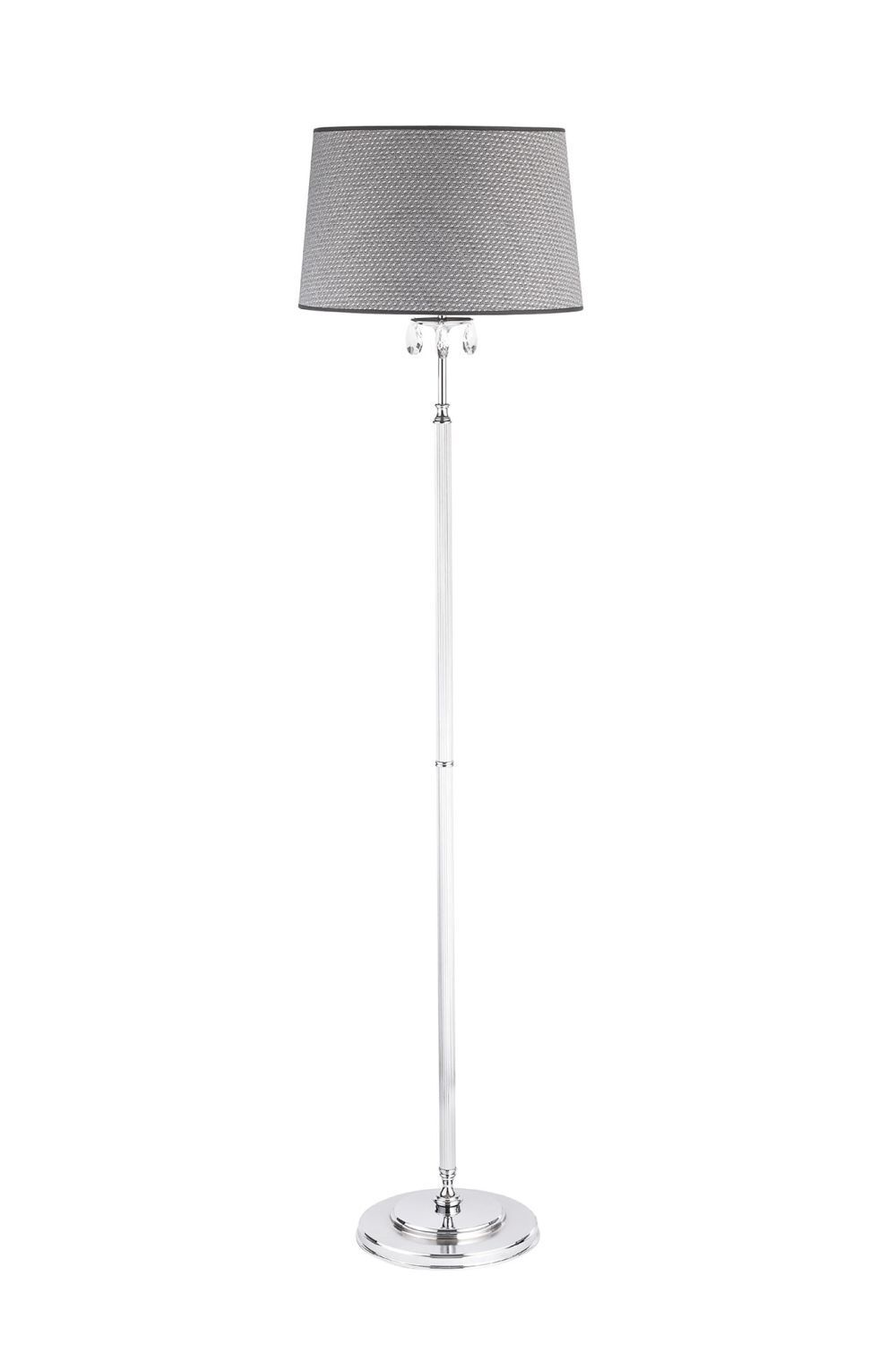 Lampadaire Gris Chrome 166cm AELUA Lumière de salon