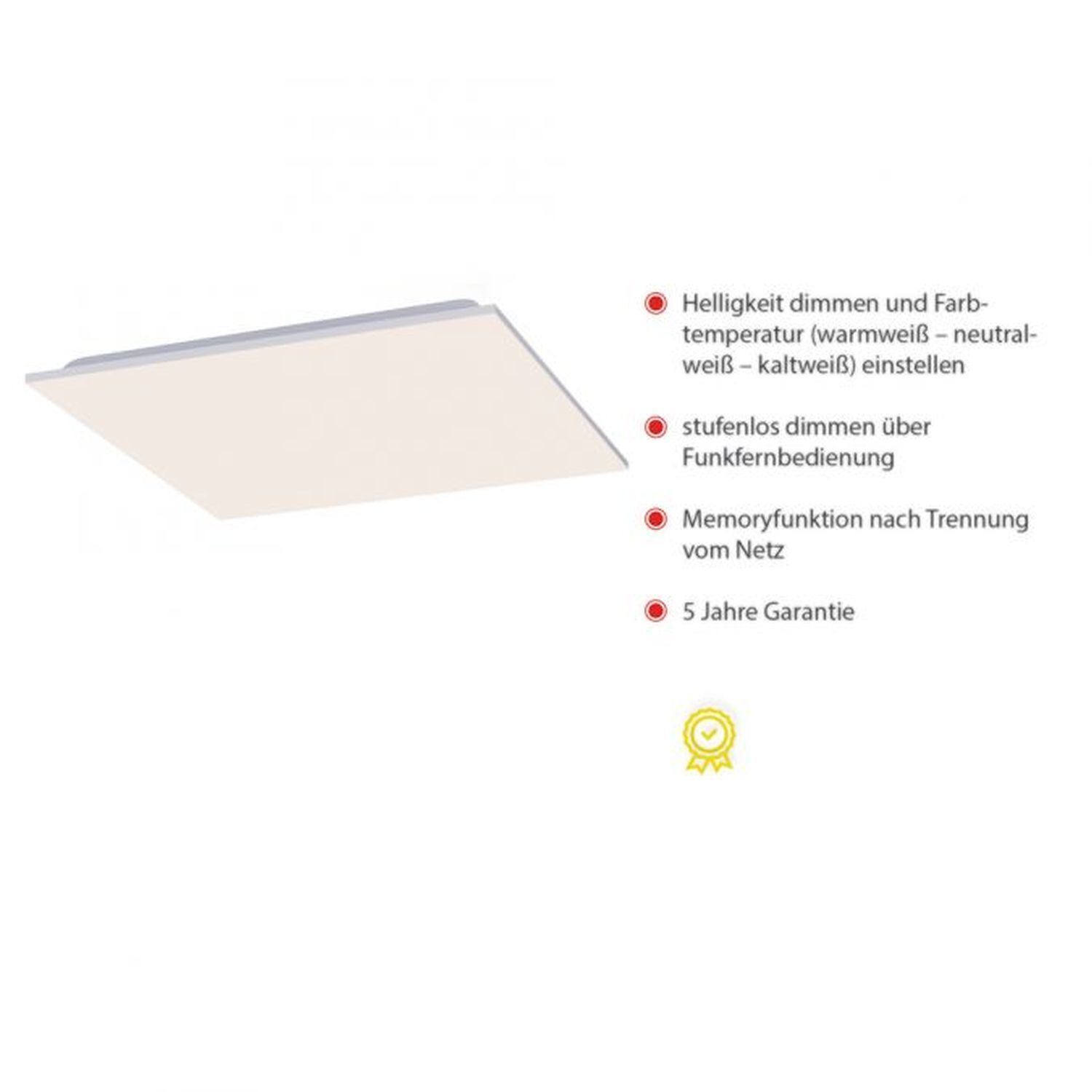 LED Deckenleuchte Dimmer 40 W 3600 lm Fernbedienung Deckenleuchte