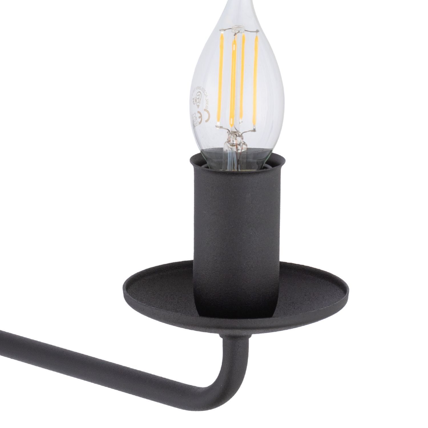 Applique Rustique Métal Noir pour E27 décoratif