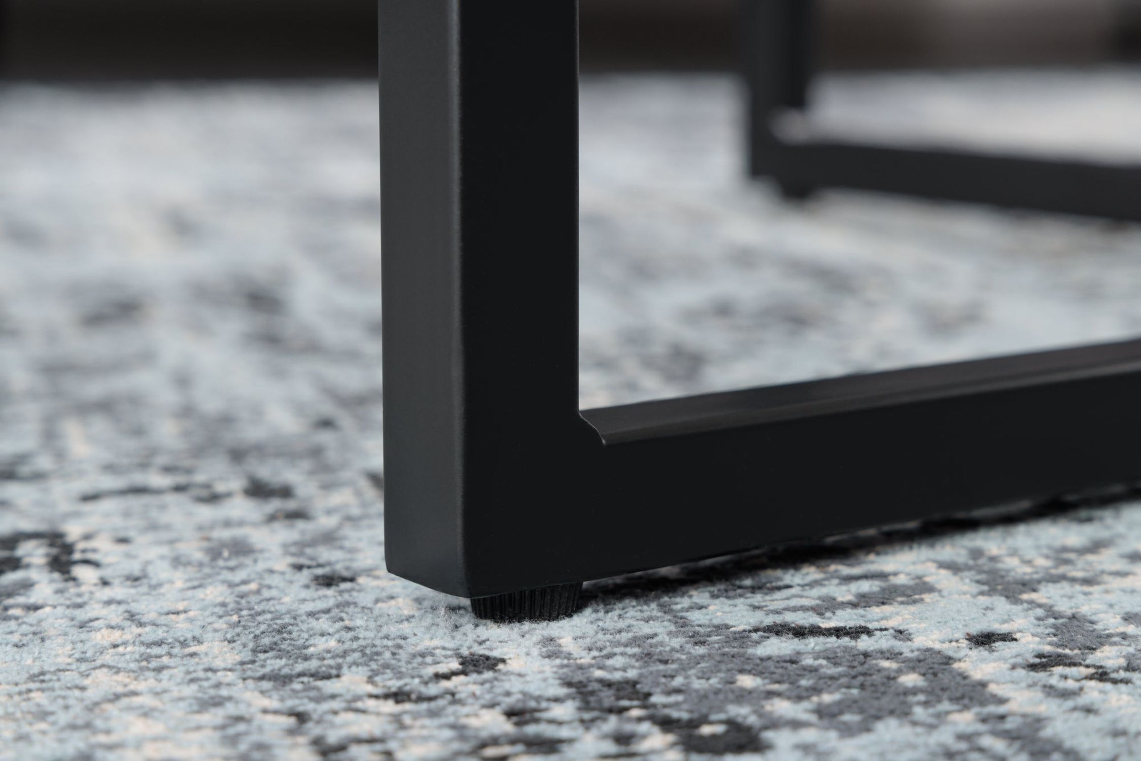 Table basse en verre trempé métal blanc noir 80x80 cm Fußboden, Bodenbeläge, Inneneinrichtung, Innenarchitektur, Teppich