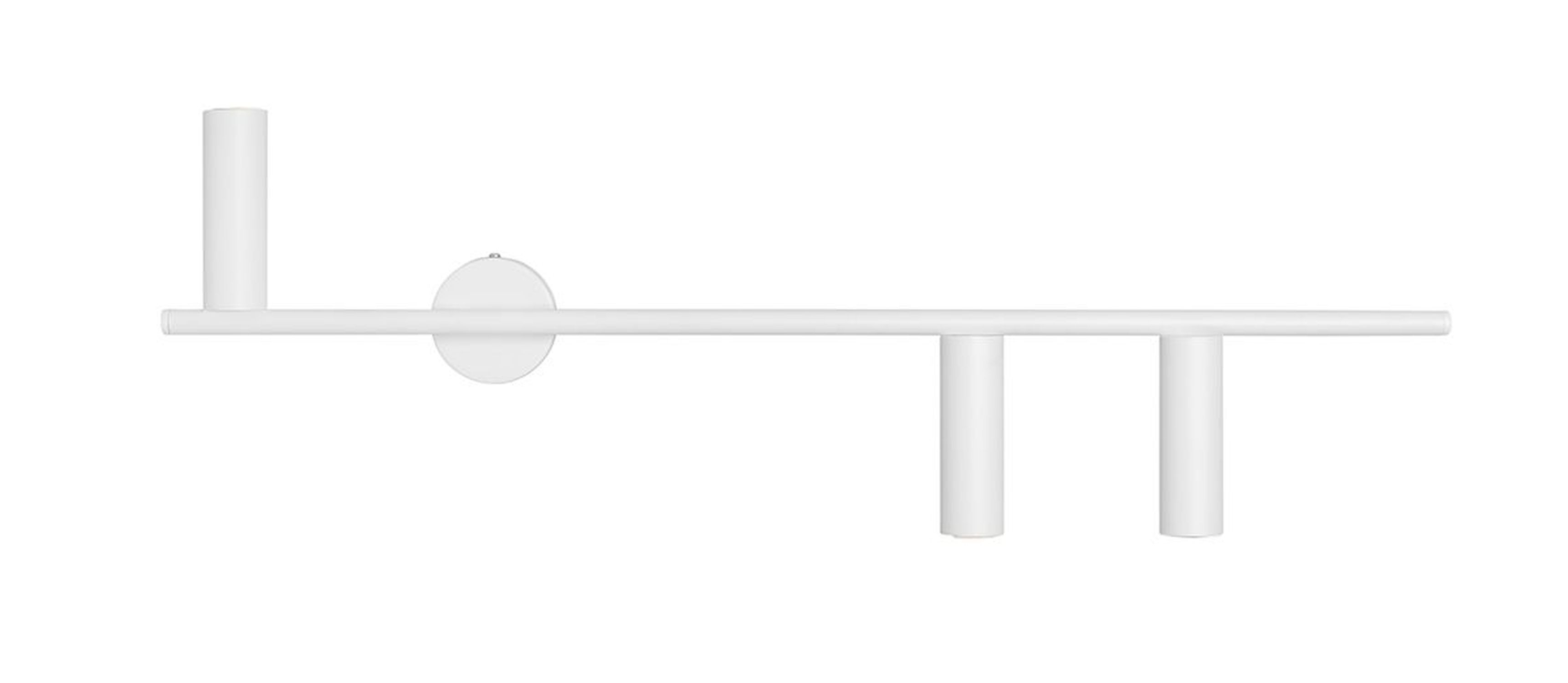 Applique murale rétro 3 flammes GU10 métal L:81 cm en blanc
