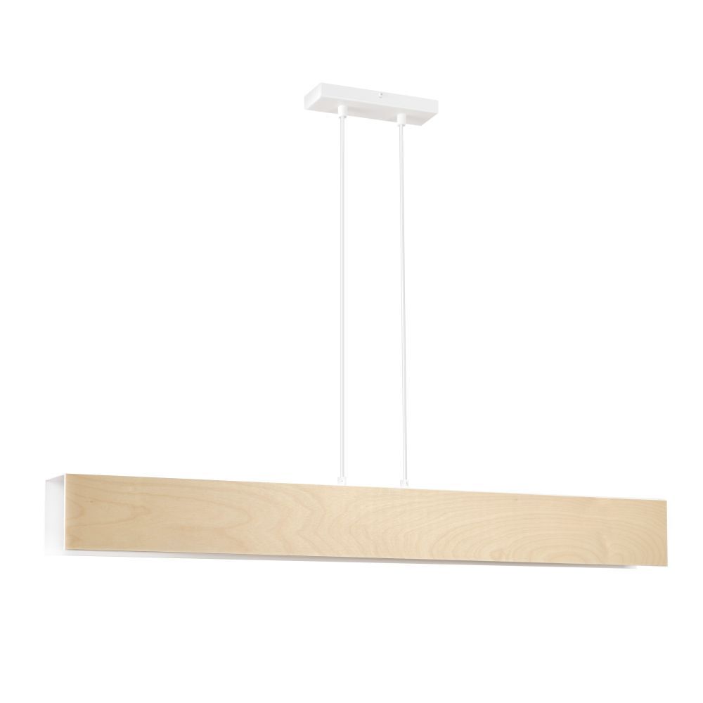 Lampe à suspendre réglable bois métal 4x E27 Scandinave