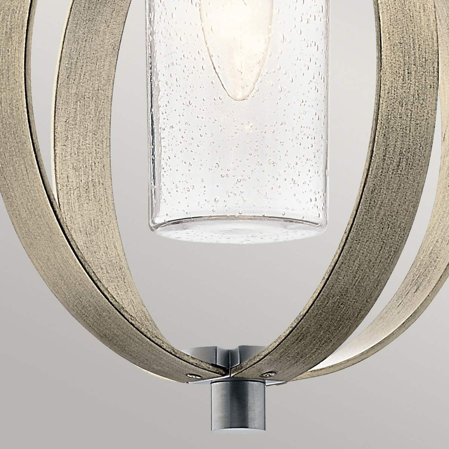 Außenlampe rund B: 30,5 cm H: max. 203,3 cm verstellbar Lampenfassung, Pendant, Metall, Glas, Rundring